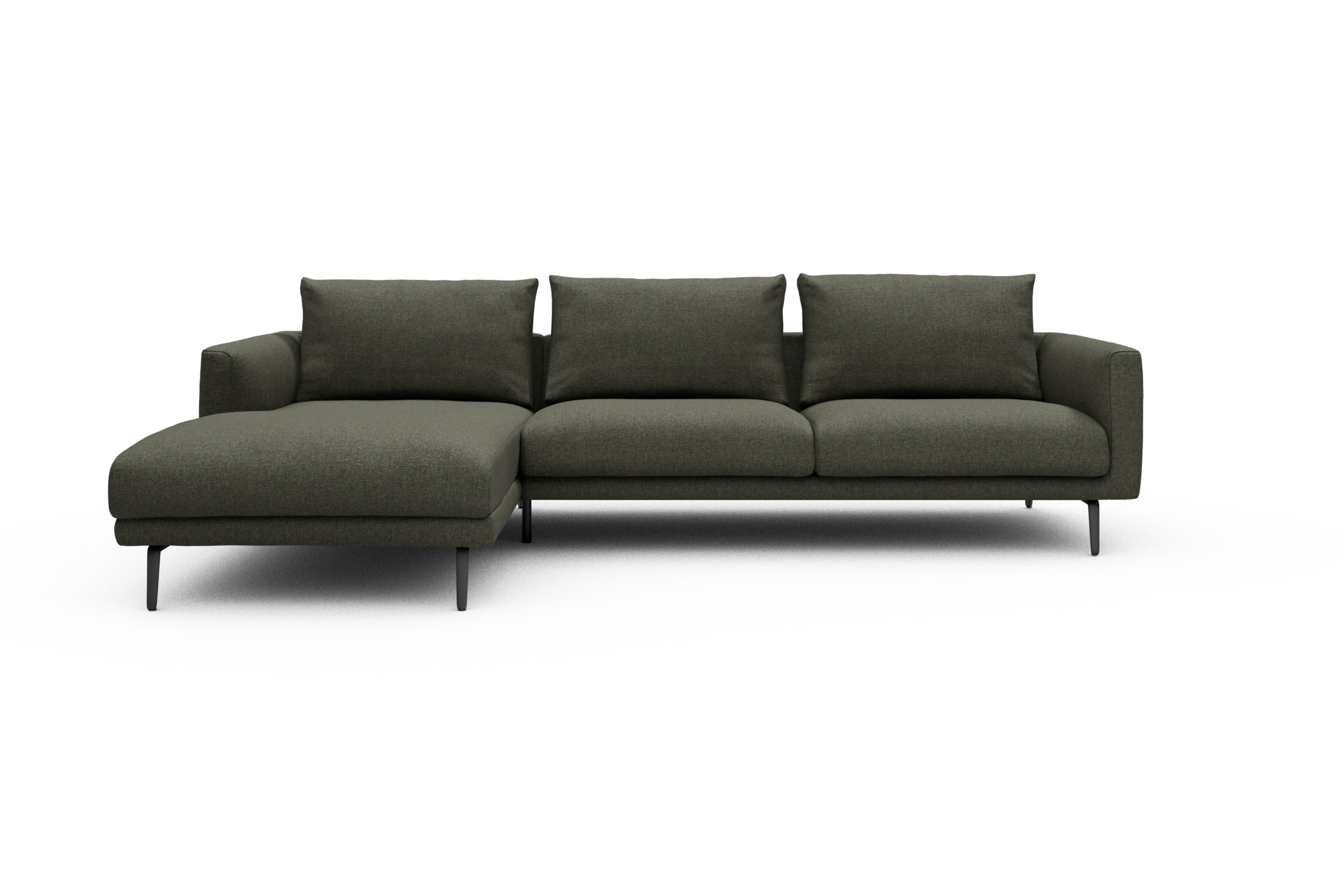 Skandi Home Ecksofa Karl Chaiselongue links mit 2,5-Sitzer Sama-Winter-Moss moebelfaktor