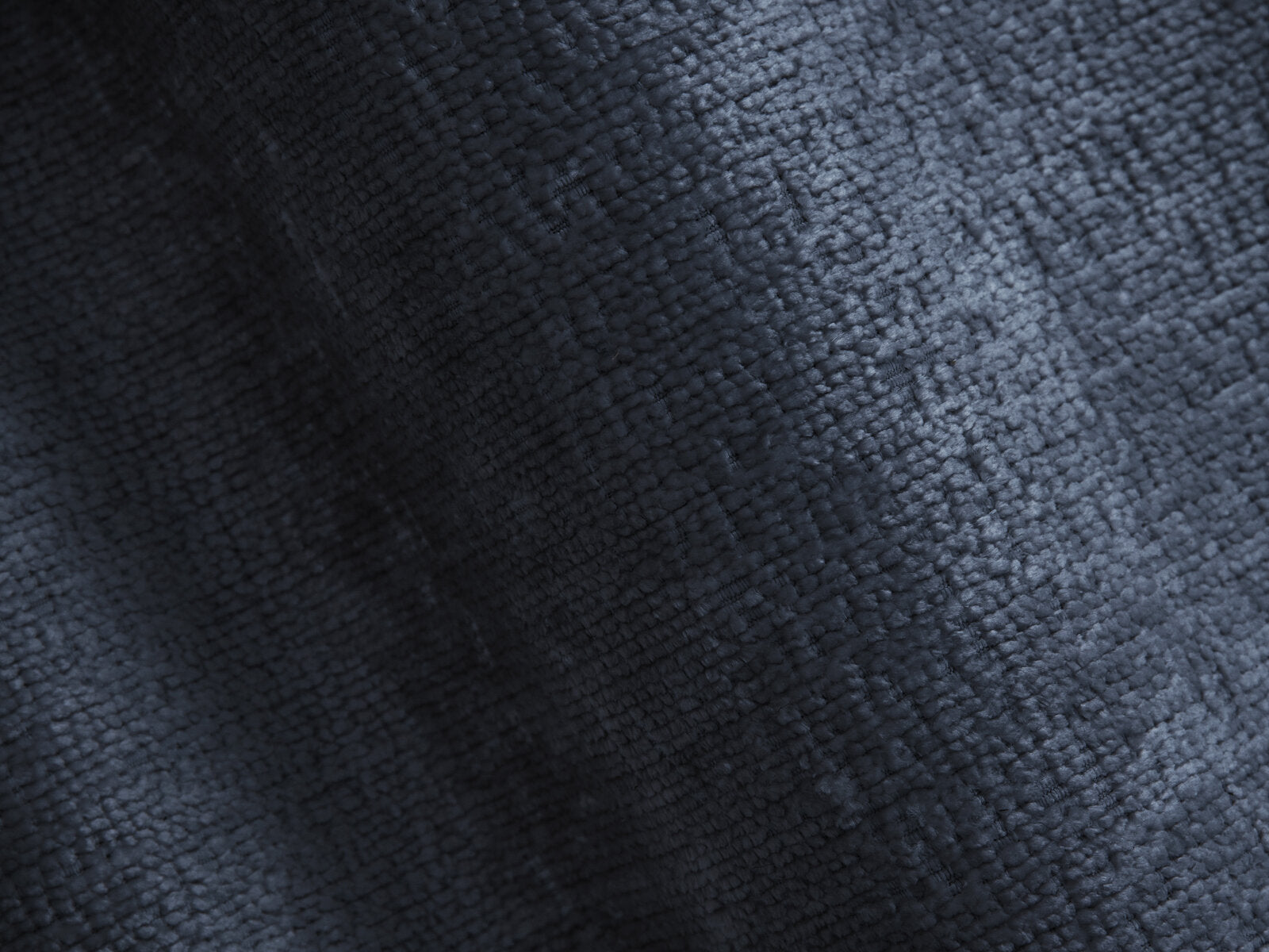 Micadoni Stauraumbett mit Kopfteil Lupine Chenille Perfect Harmony Dunkelblau