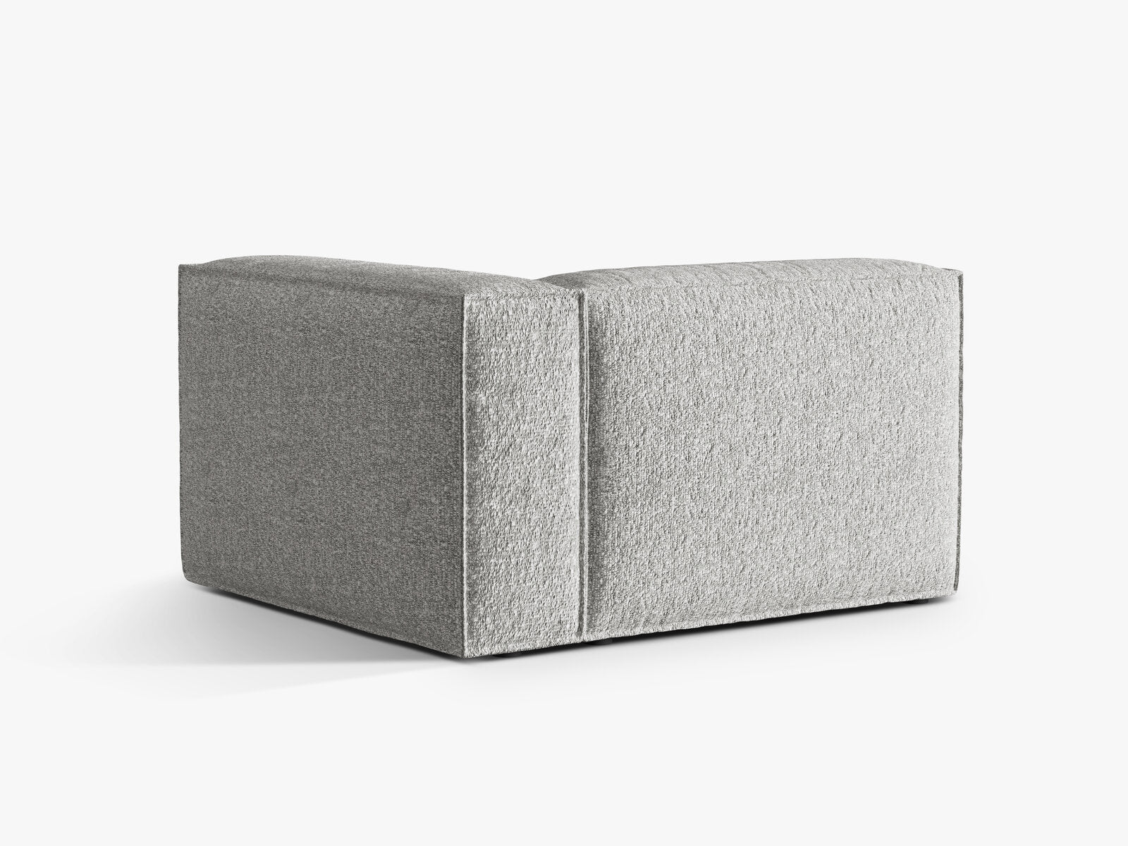 Micadoni Eckmodul Groß Nuria 1-Sitzer Boucle Monet Silber Rechts