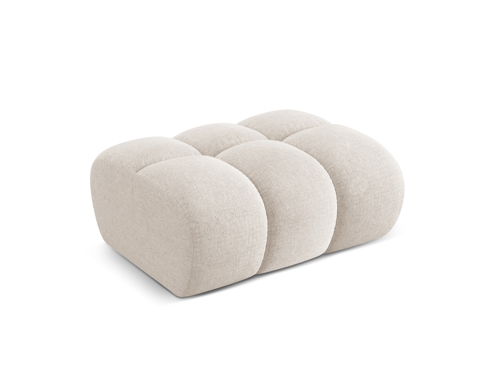 Cosmopolitan Design Pouf Treno Chenille Eden Helles Beige