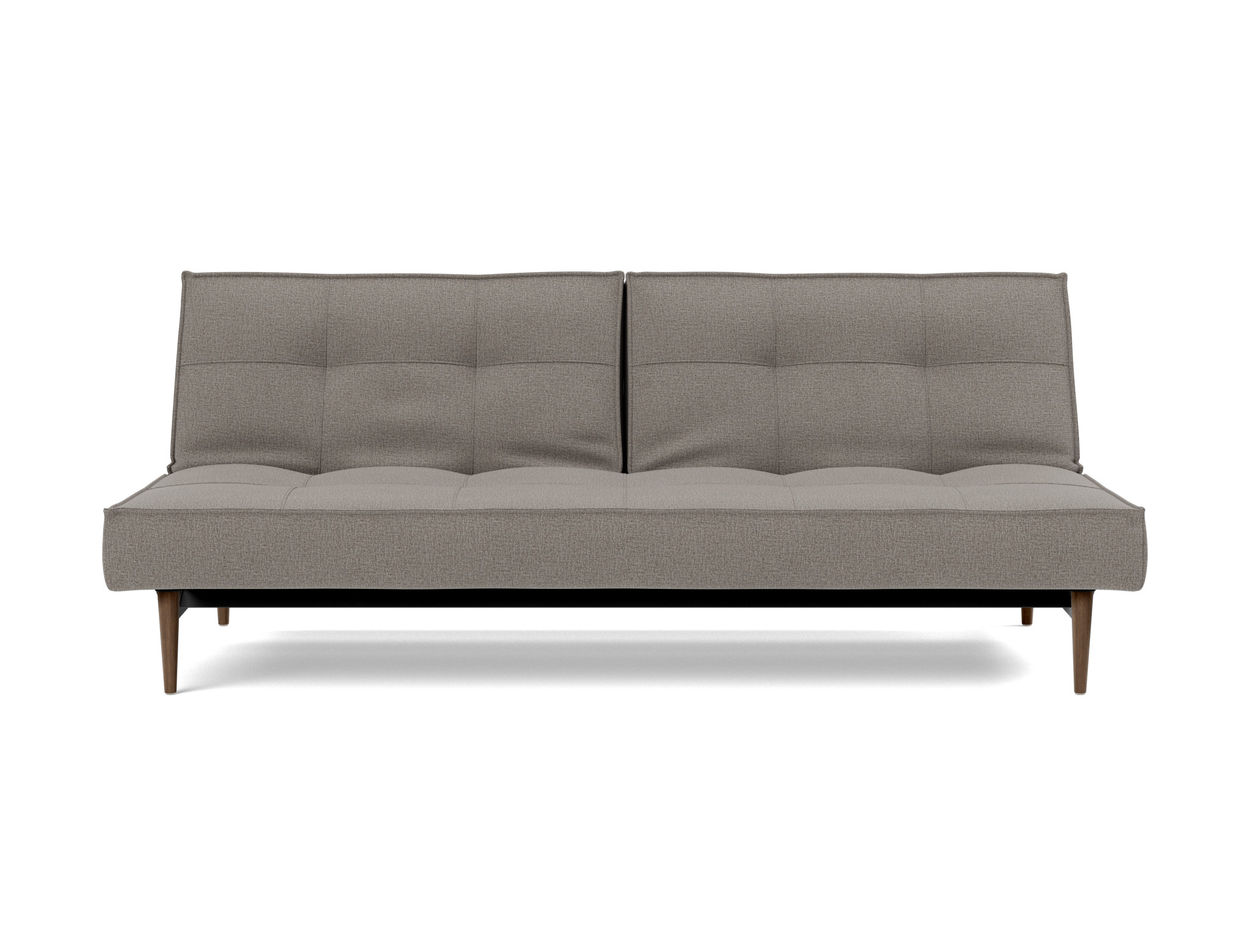 Schlafsofa Splitback Flachgewebe Mixed Dance 521-Grey Beine Styletto Eiche dunkel