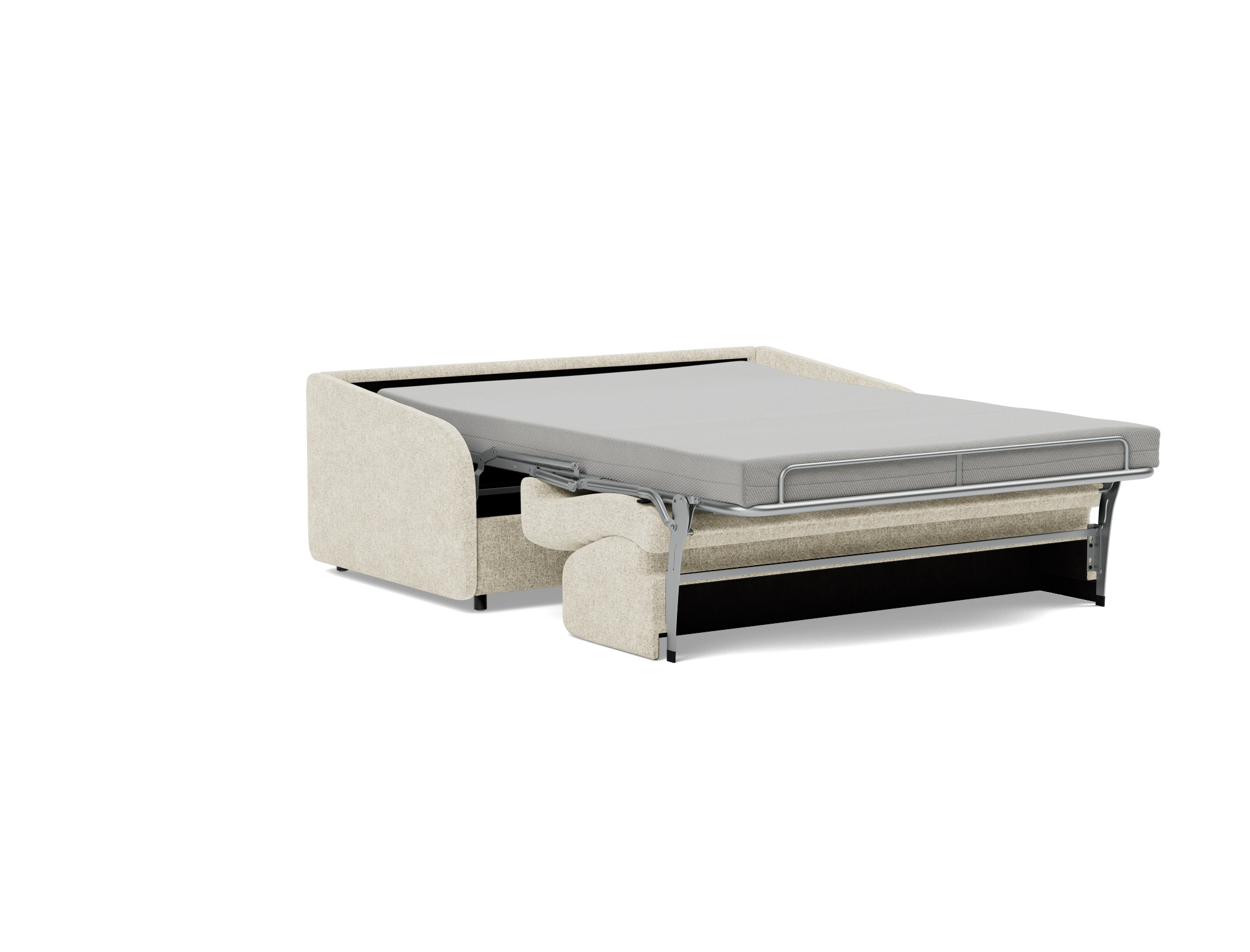 Schlafsofa Eivor mit Taschenfederkernmatratze 140 Strukturierter Stoff Taura 357-Off-White