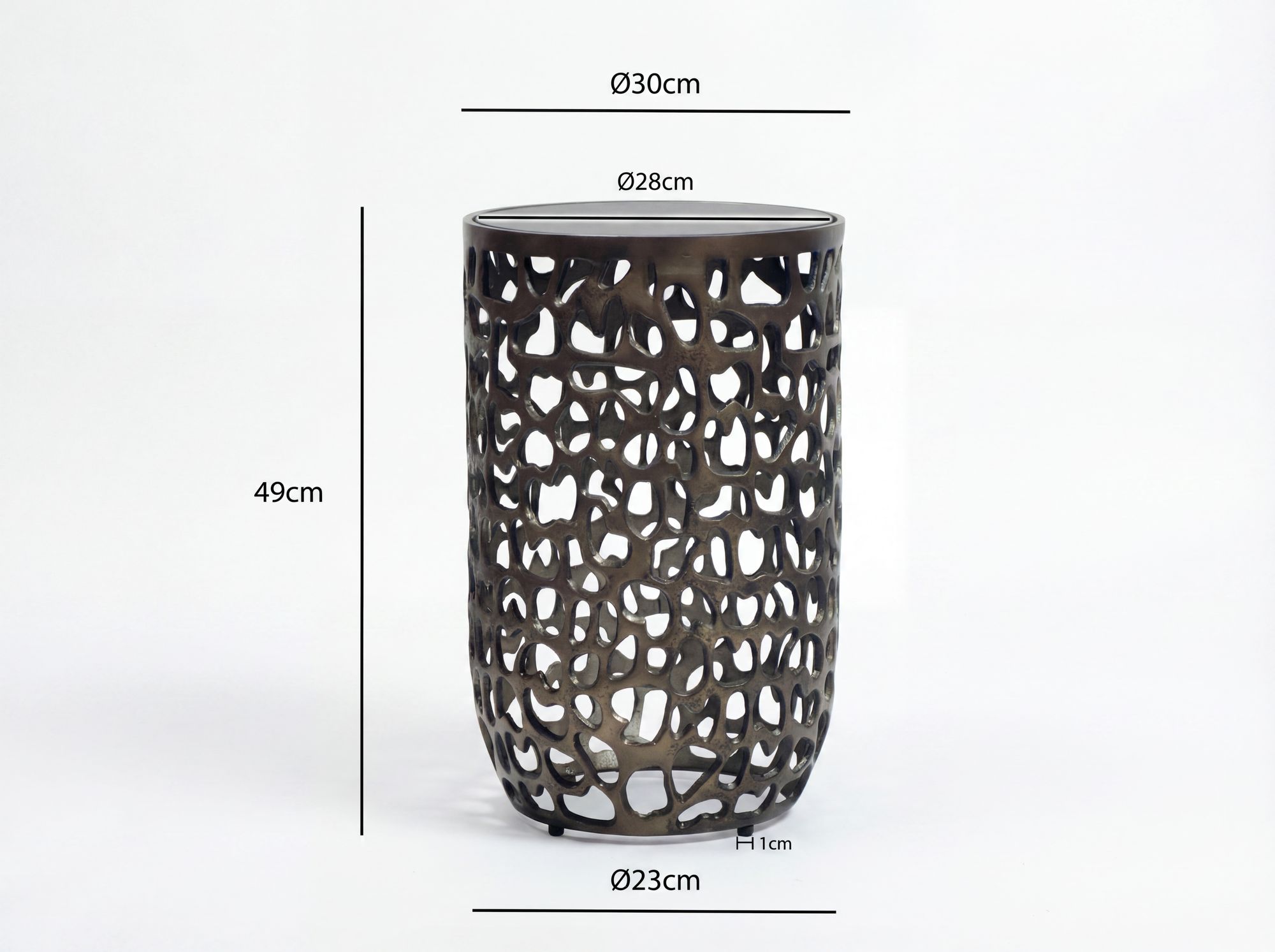 Beistelltisch Sauherad Schwarz Ø 30 cm