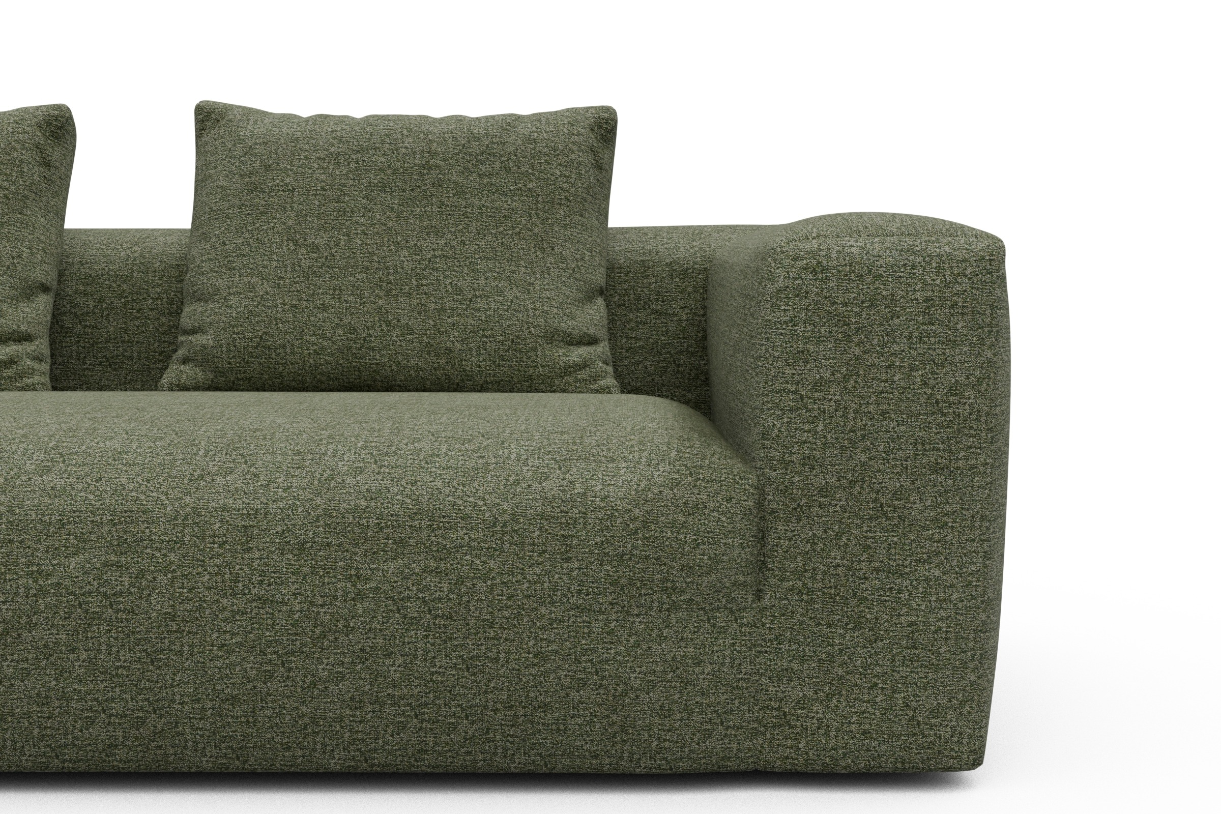 Ecksofa Fred Relax-Ecke links mit 2,5-Sitzer Carreno-Vivid-Green
