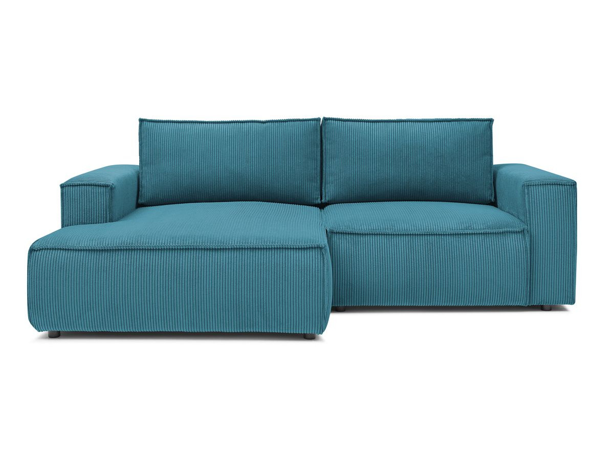 Bobochic Nihad Ecksofa Cordsamt Dunkelblau Ecke links