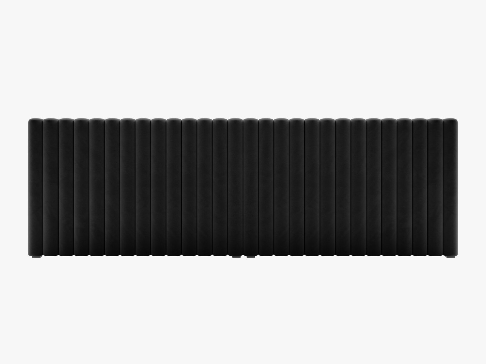 Micadoni Mistero Polster-Kopfteil Samt Paris Schwarz 280x95