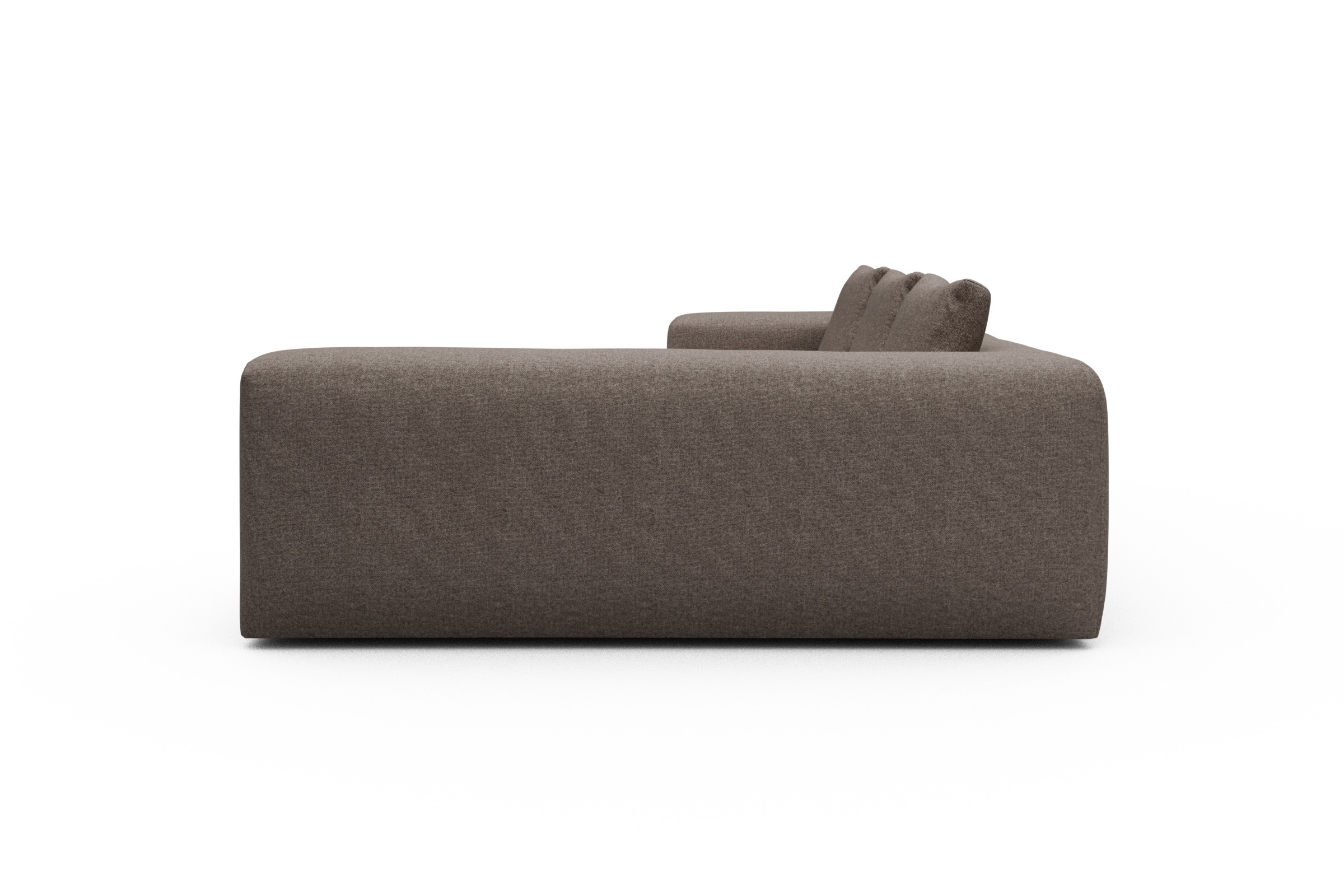 Ecksofa Fred 2x 2,5-Sitzer rechts offen Sama-Stone
