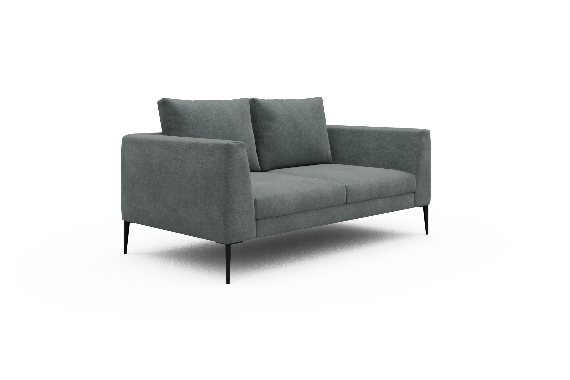 Sofa Paul 2-Sitzer Smooth-Silver-Grey