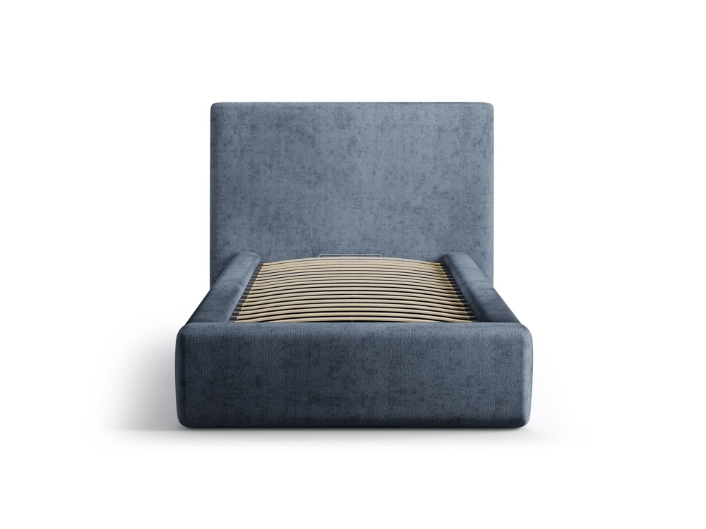 Cosmopolitan Design Stauraumbett mit Kopfteil Asti Chenille Perfect Harmony Dunkelblau
