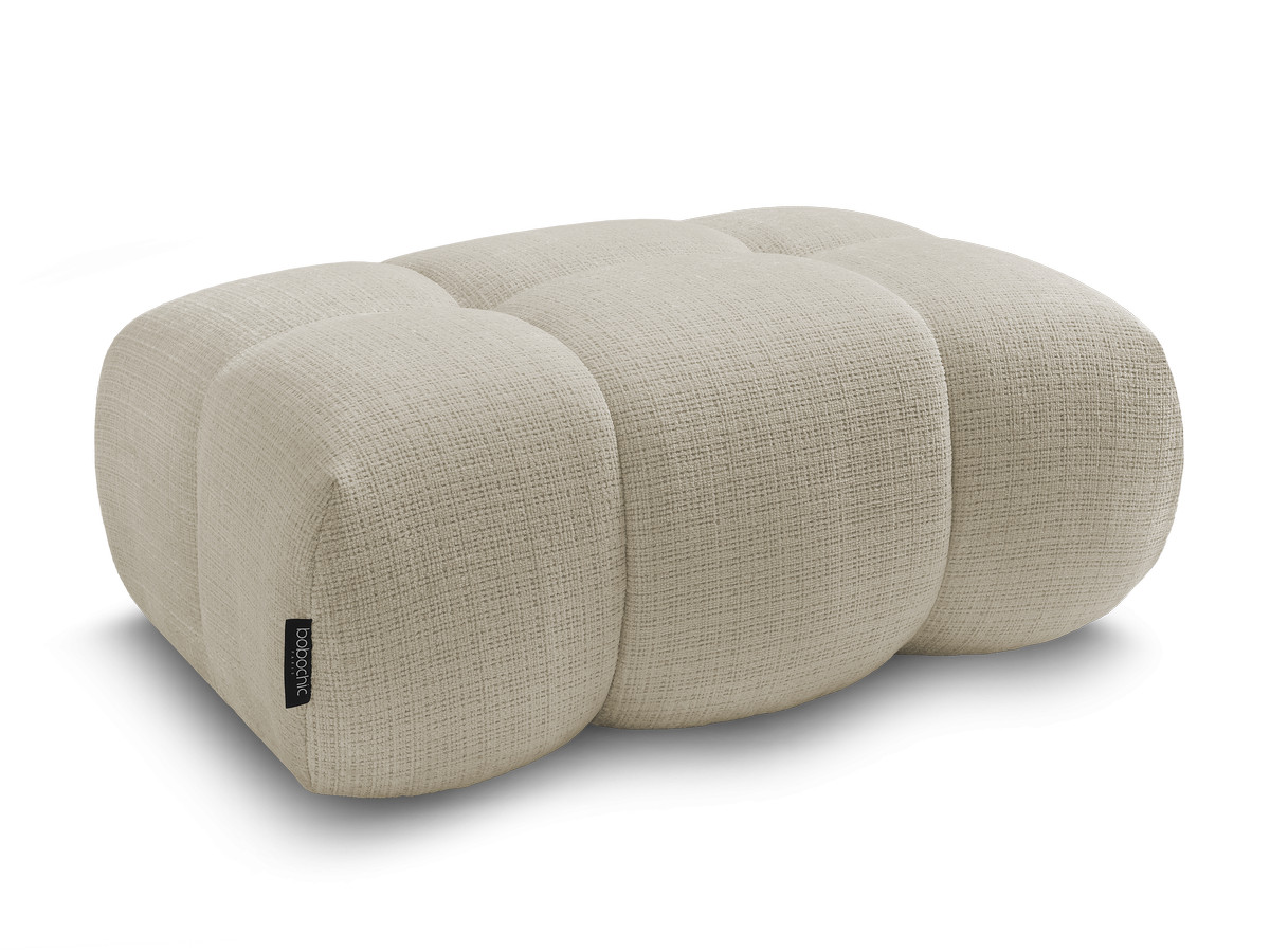 Bobochic Ivane Pouf Strukturstoff Beige