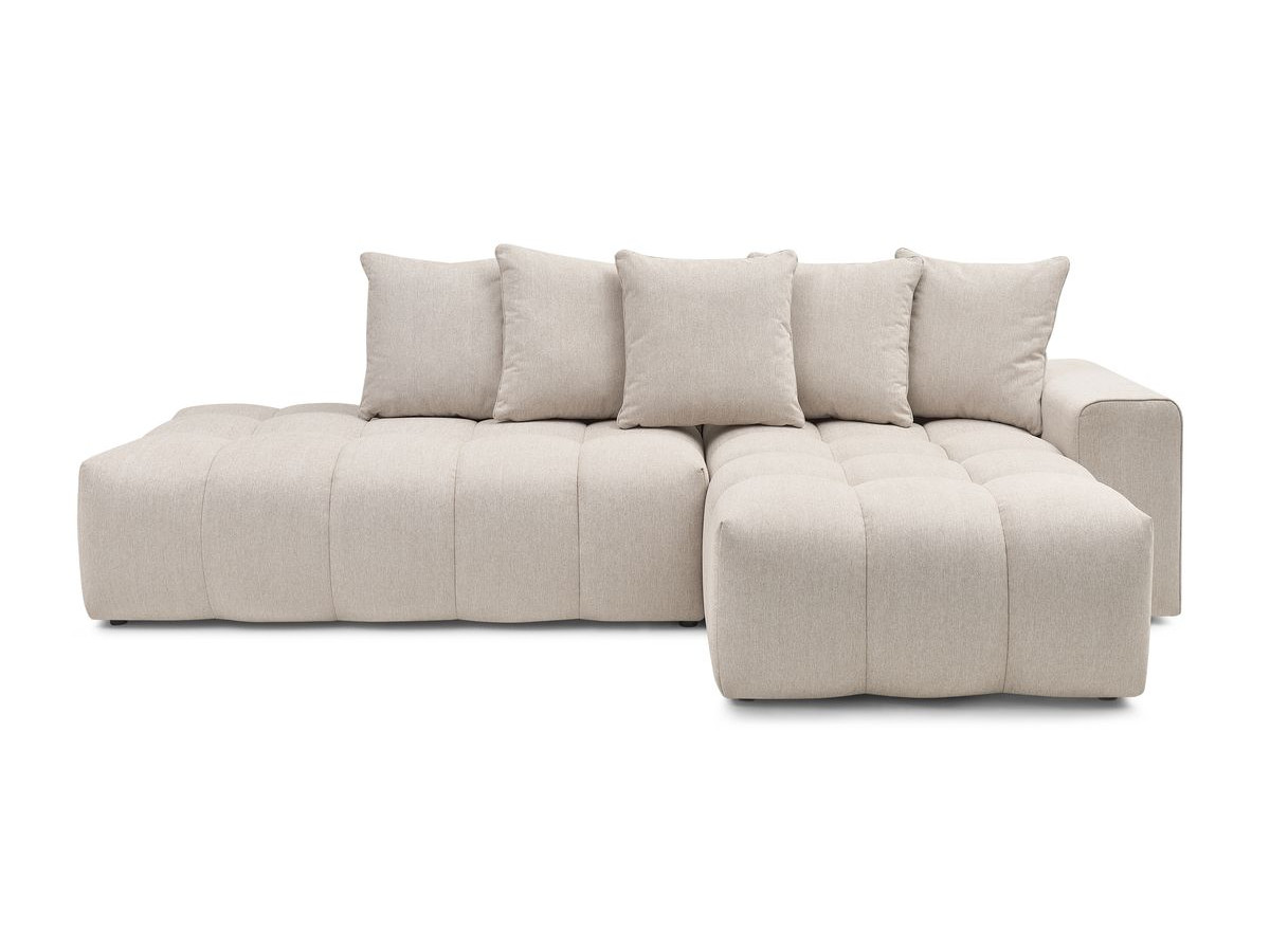 Bobochic Mont-blanc Ecksofa Melange-Stoff Beige Ecke rechts