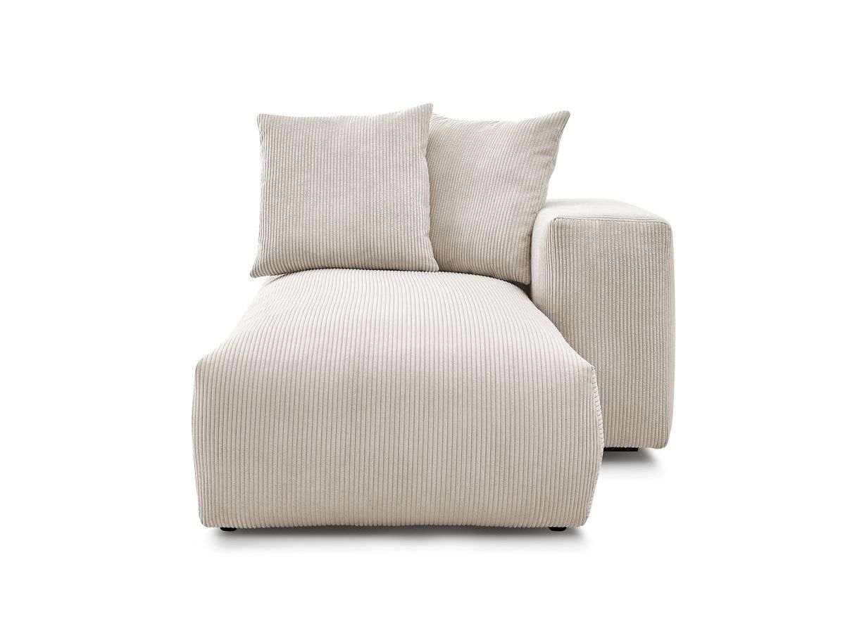 Bobochic Voltaire Méridienne-Modul Cordsamt Beige Ecke rechts