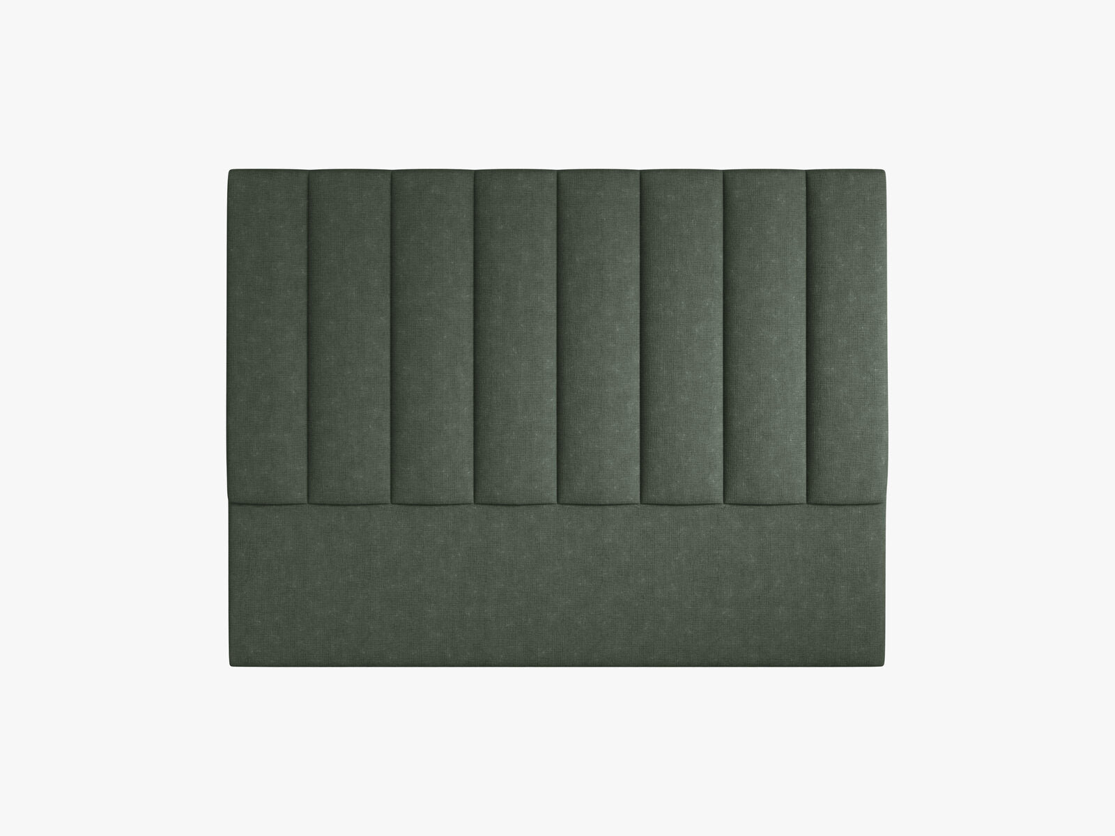 Micadoni Marl Samtiger Kopfteil 140 cm (H 120 cm) Strukturierter Stoff Liberty Moosgrün 160x120