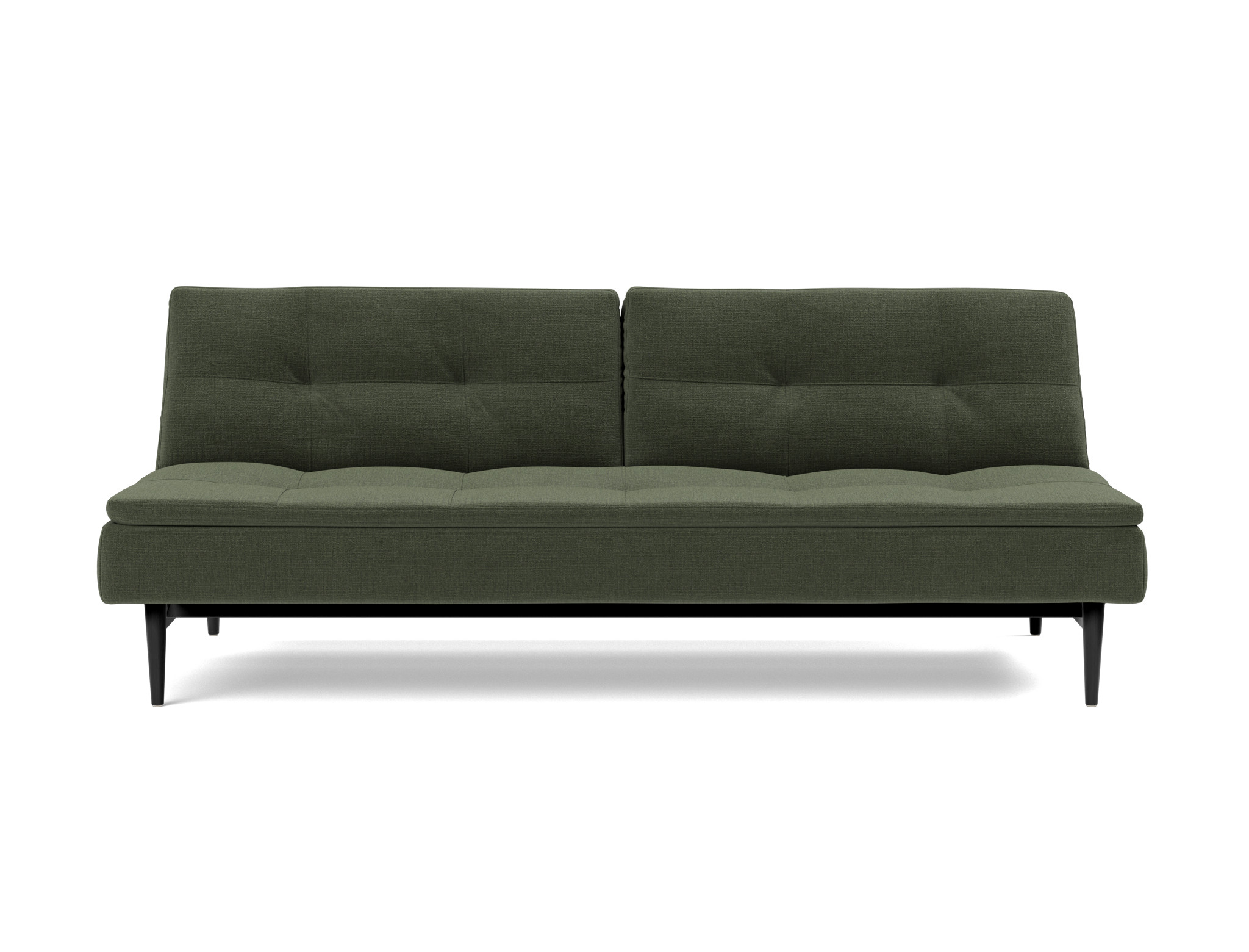 Schlafsofa Dublexo Chenille Esina 413-Olive-Green Beine Styletto Eiche schwarz
