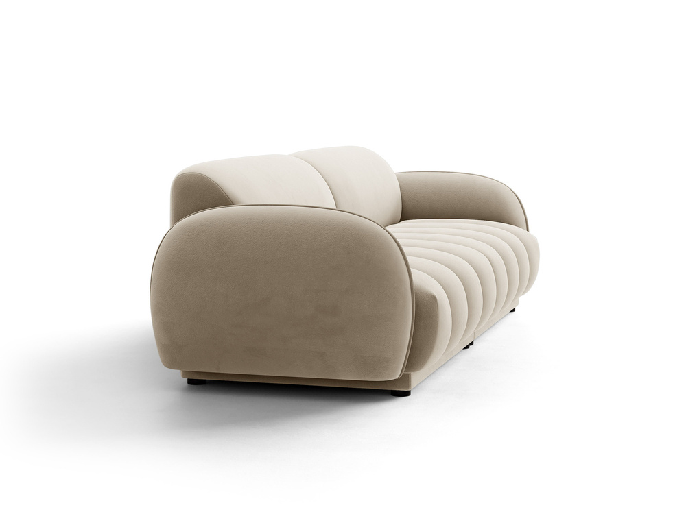 Cosmopolitan Design Sofa Bilbao 4-Sitzer Samt Casino Helles Beige