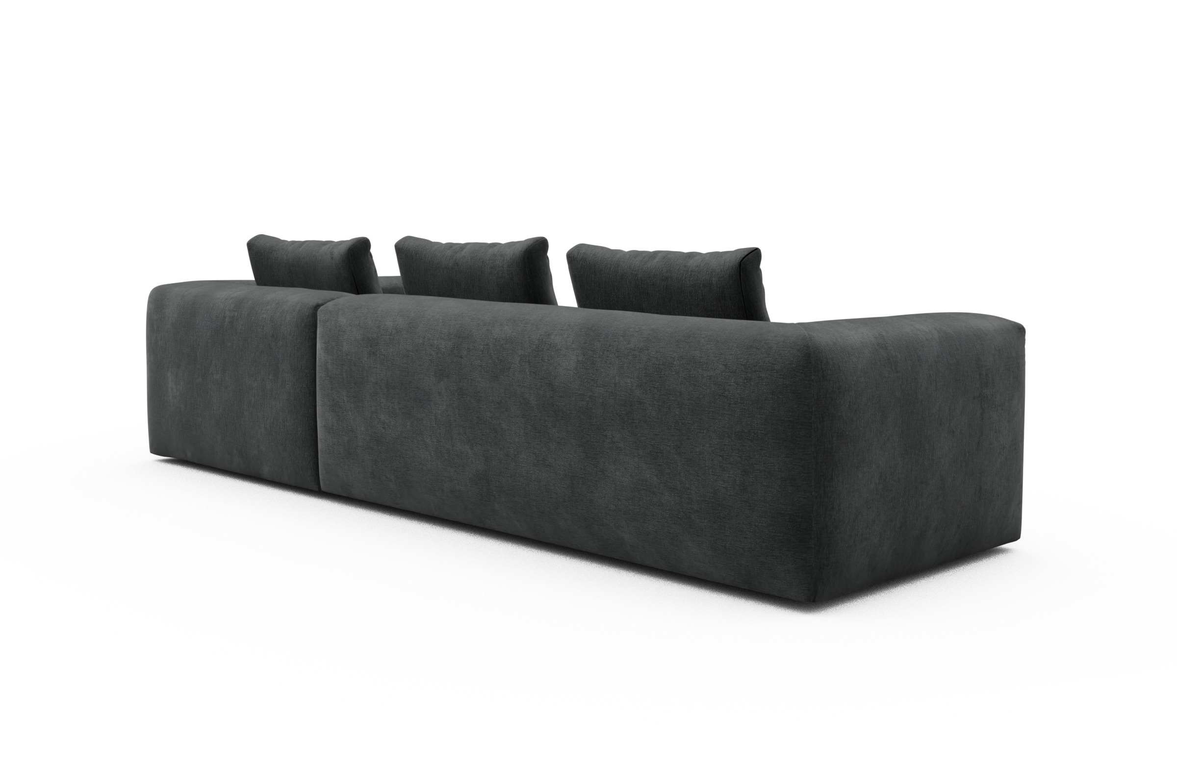 Ecksofa Fred Relax-Ecke rechts mit 2,5-Sitzer Smooth-Deep-Warm-Grey