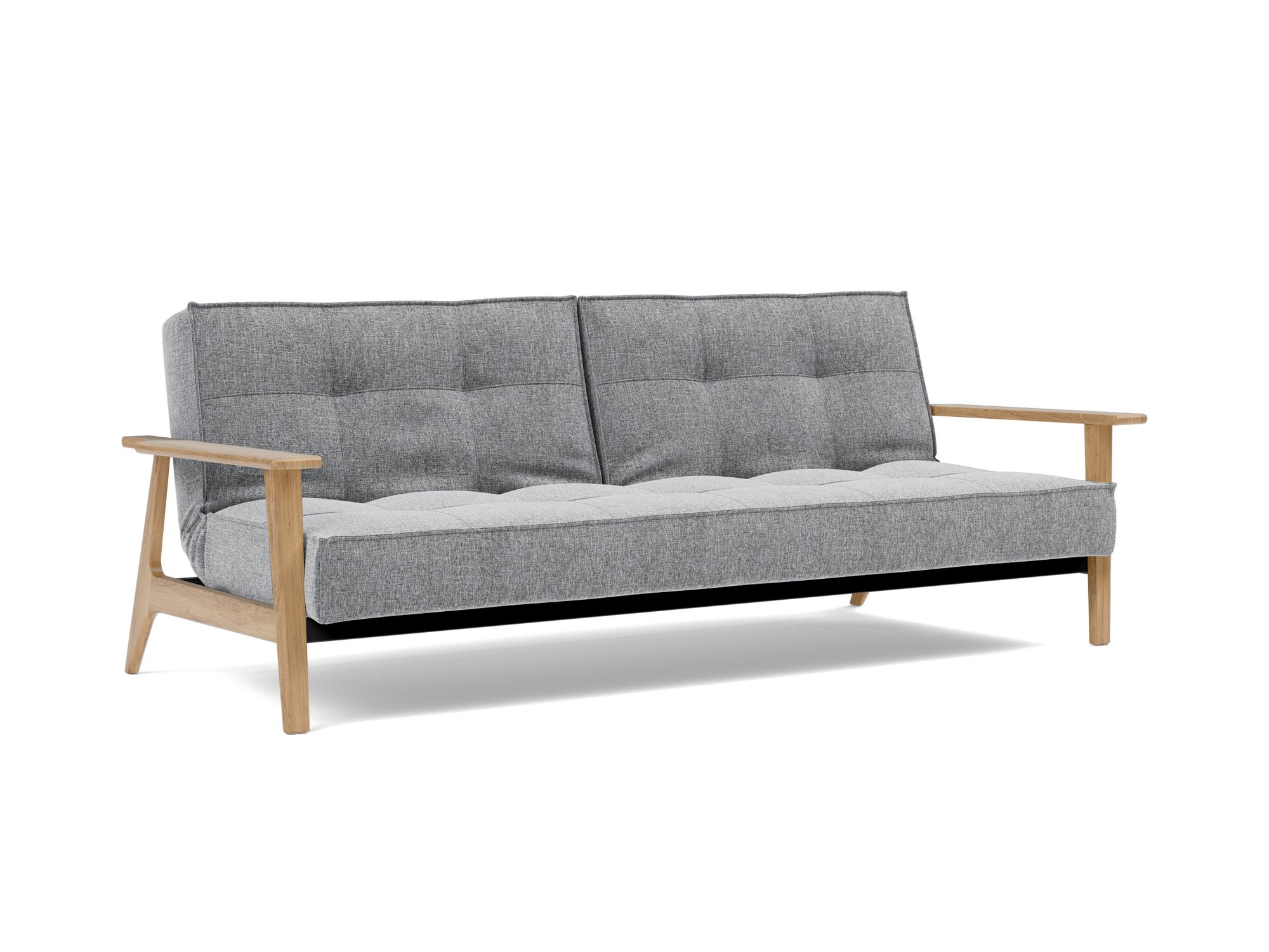 Schlafsofa Splitback Frej Strukturierter Stoff Twist 565-Granite