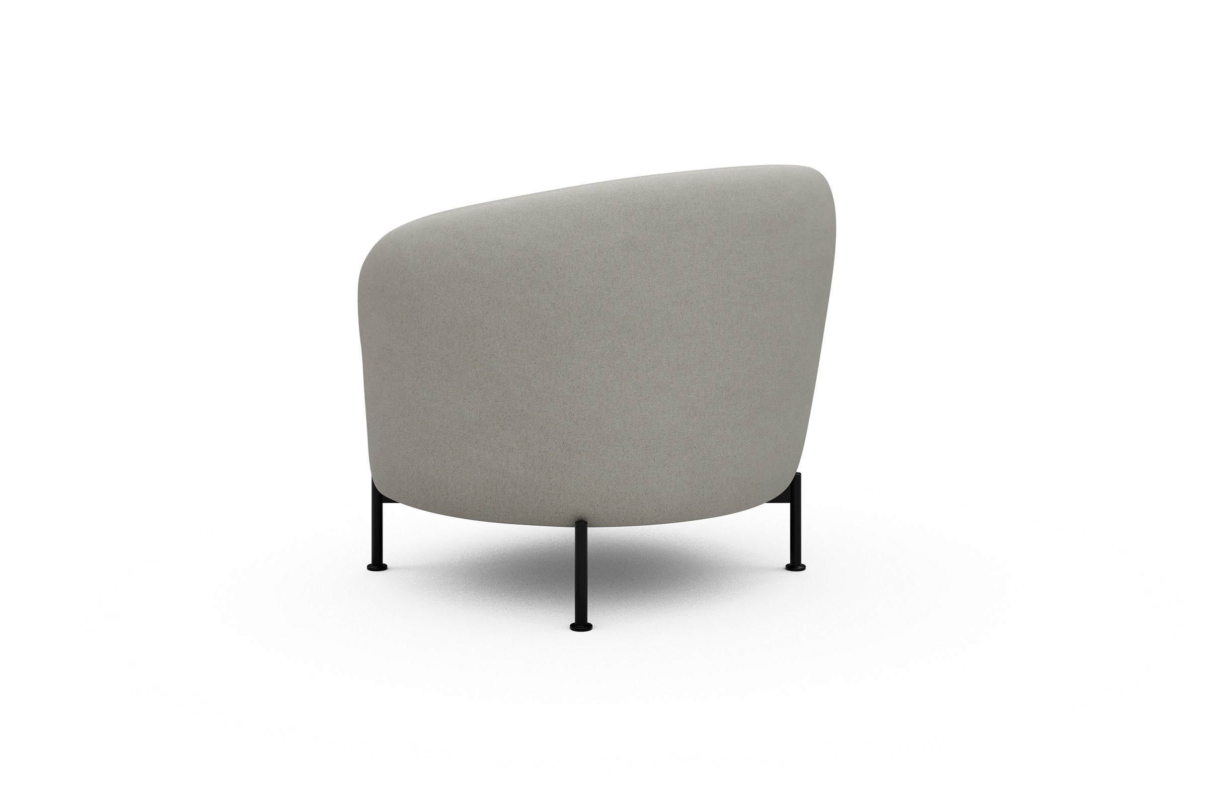 Sessel Ronda X-Metallgestell Schwarz Denari-Clean-Beige