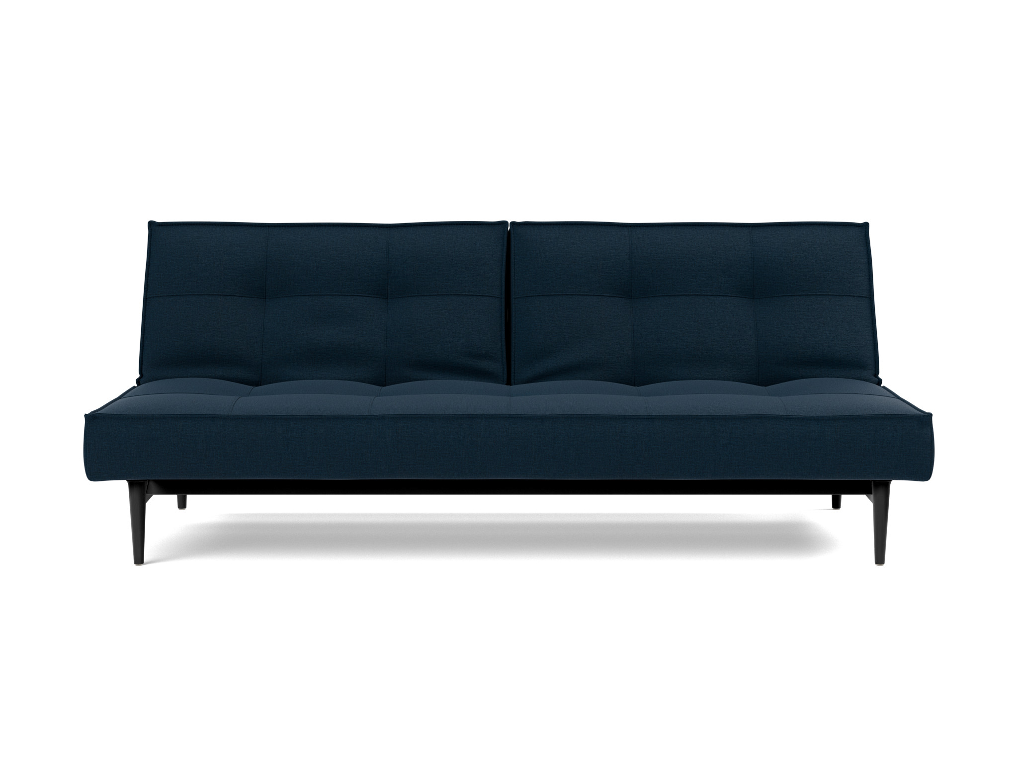 Schlafsofa Splitback Flachgewebe Mixed Dance 528-Blue Beine Styletto Eiche schwarz
