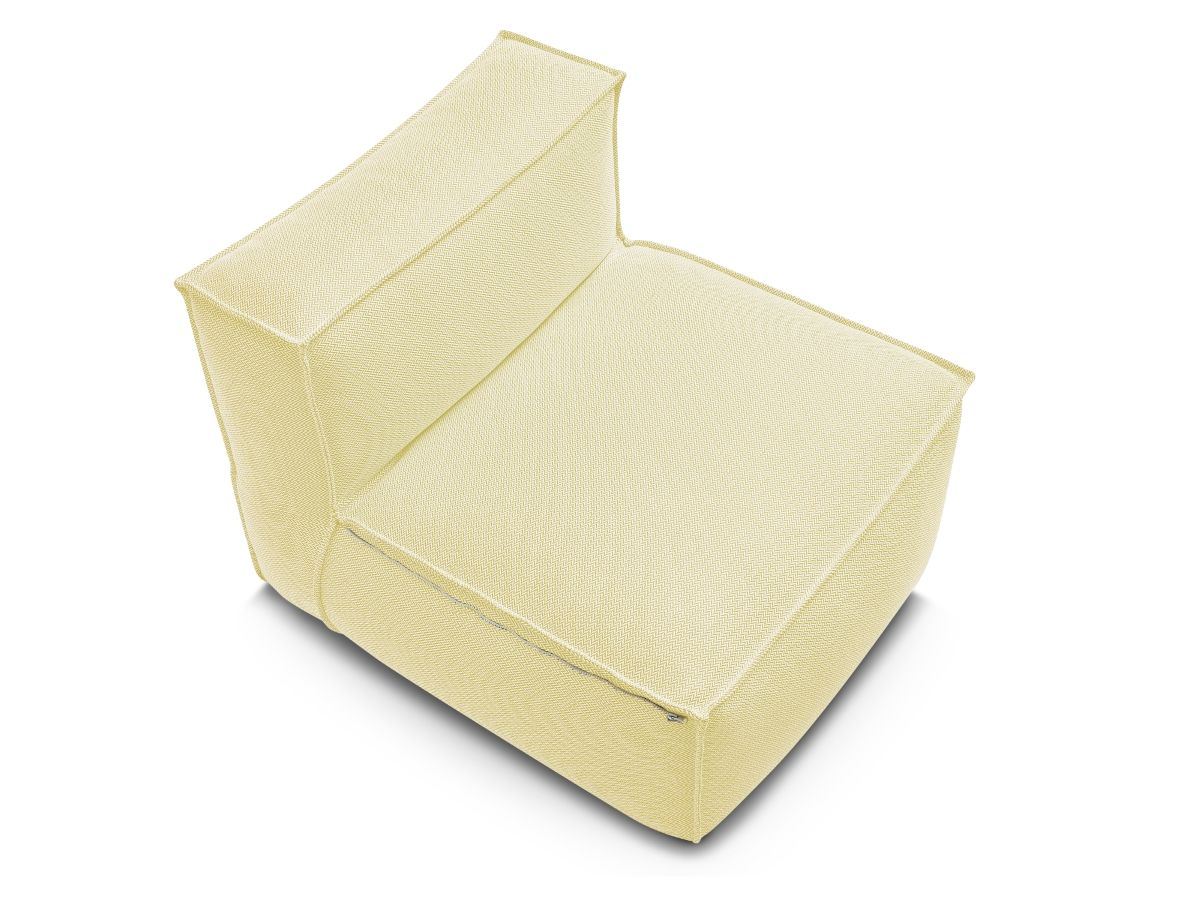 Bobochic Biarritz Sofamodul 1-Sitzer Melange-Stoff Gelb