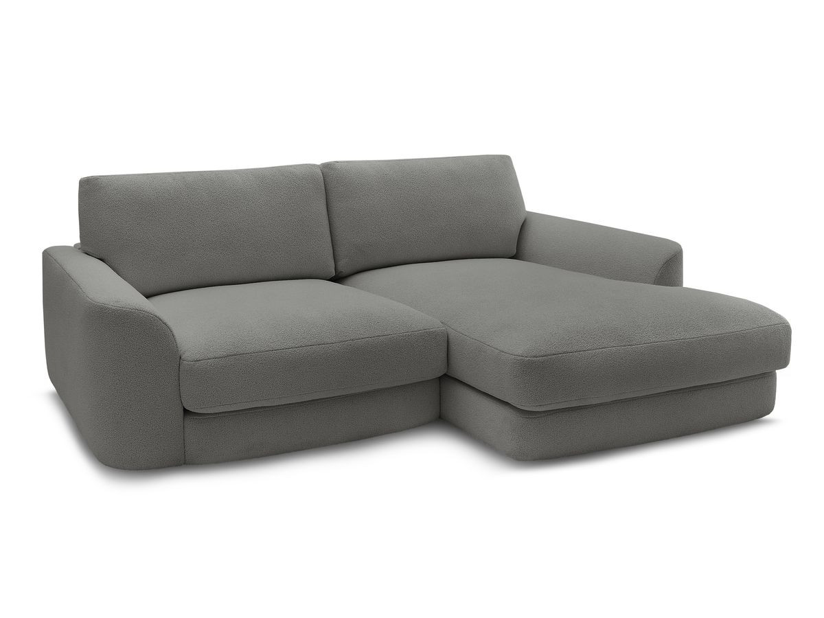 Bobochic Leonore Ecksofa Bouclé-Stoff Dunkelgrau Ecke rechts