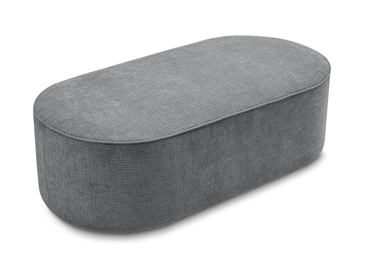 Bobochic Rousseau Pouf Strukturstoff Dunkelgrau