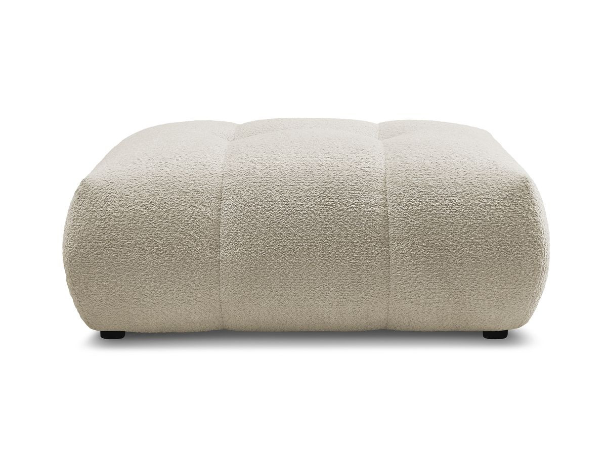 Bobochic Fuji Pouf Bouclé-Stoff Beige