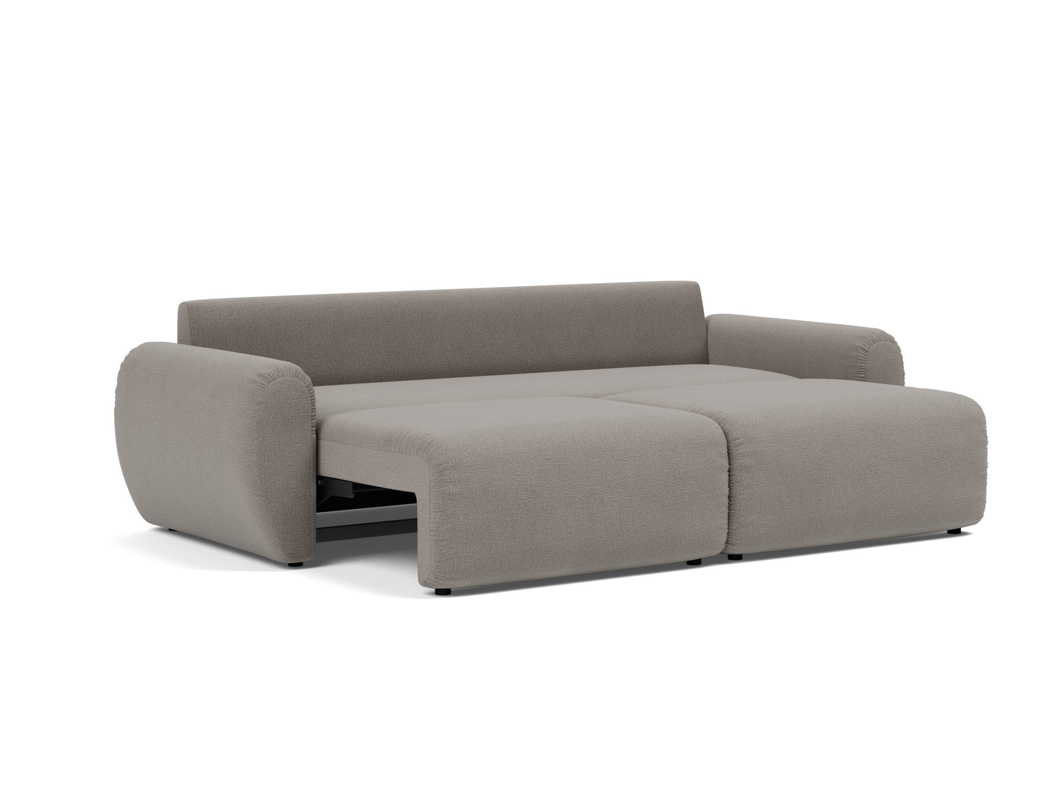 Schlafsofa Norum mit Curve-Armlehnen Flachgewebe Mixed Dance 521-Grey