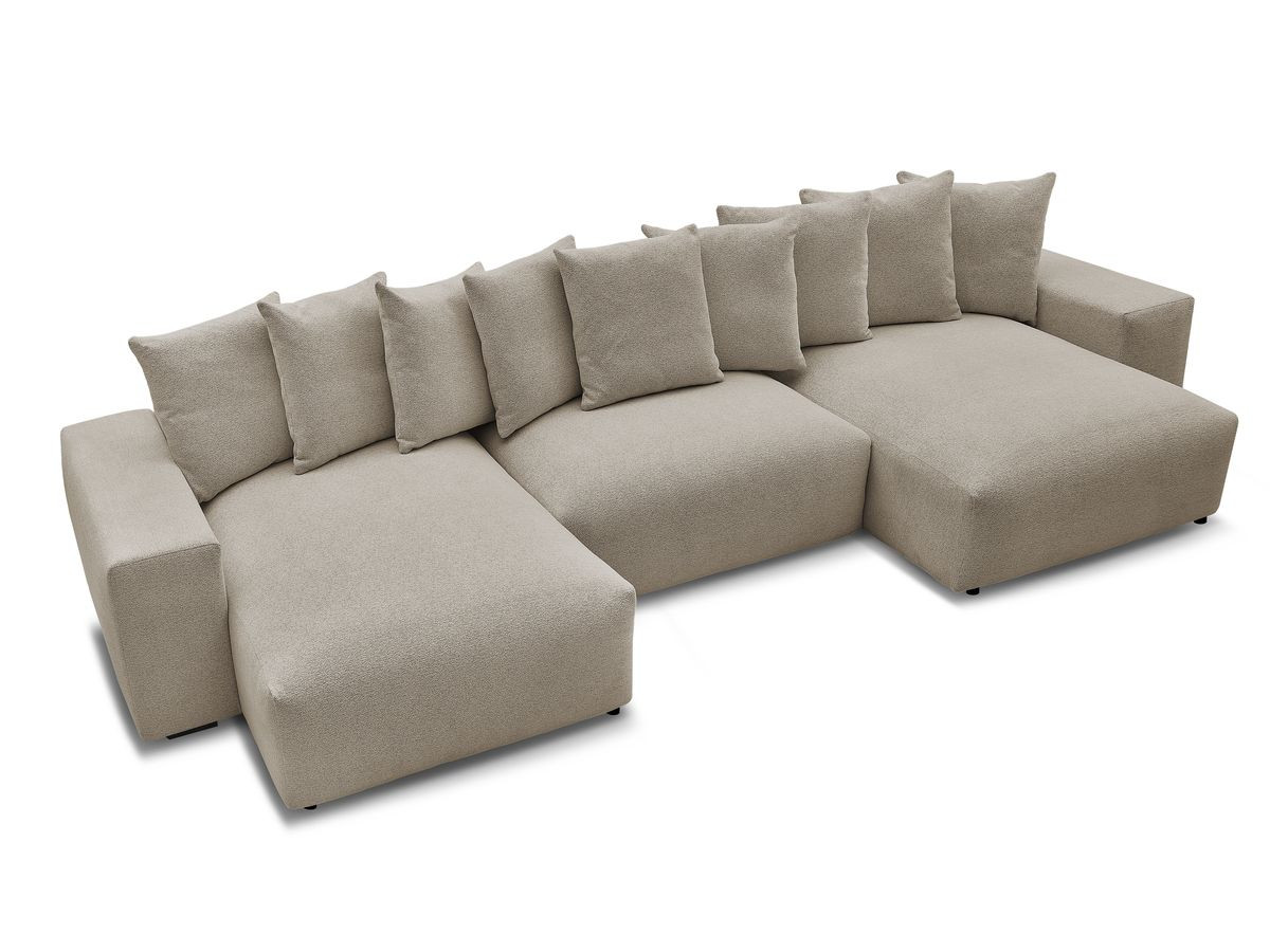 Bobochic Voltaire Wohnlandschaft 420 × 174 cm Melange-Stoff Taupe