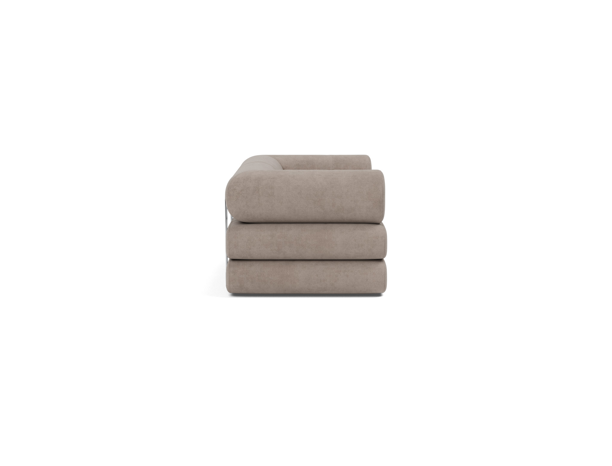 Tagesbett Circlus mit L-förmigen Armlehnen Kord Cordufine 318-Beige