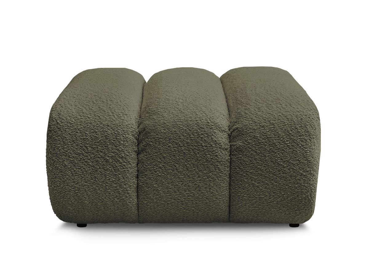 Bobochic Talia Pouf Bouclé-Stoff Grün