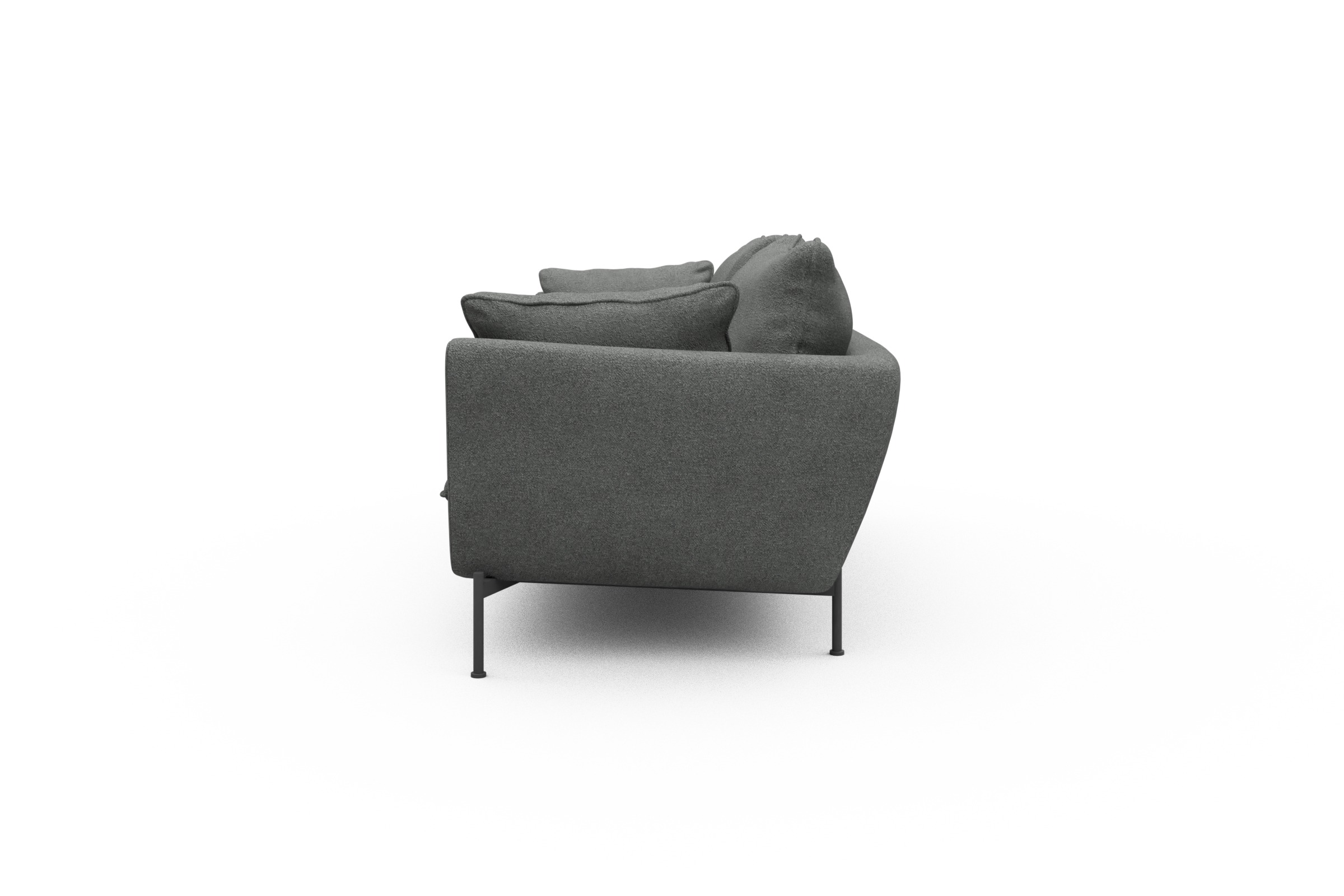 Sofa Anton PREMIUM 3-Sitzer Boucle-Ash-Grey