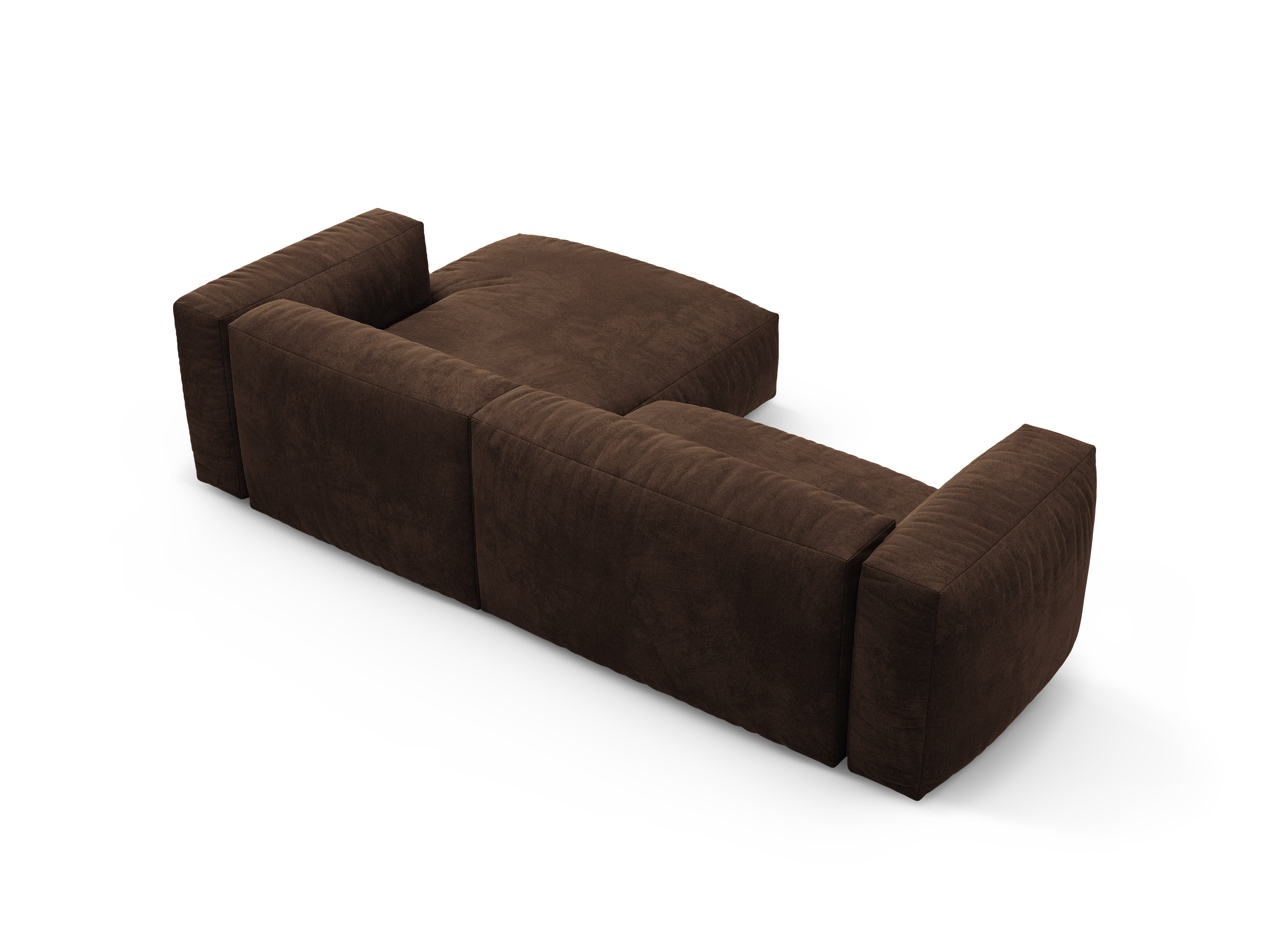 Micadoni Martina Ecksofa 4-Sitzer mit Schlaffunktion Rechts Samt Vogue Schokolade