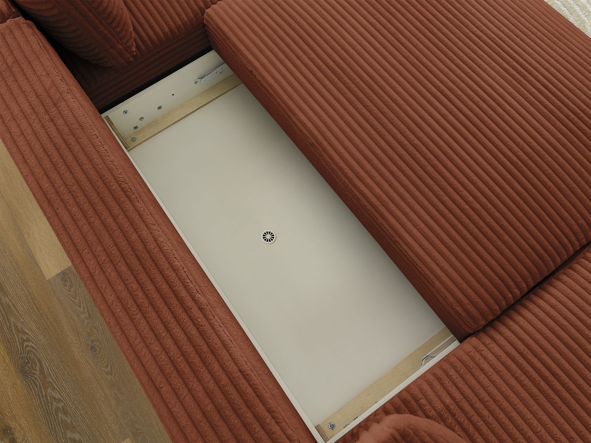 Bobochic Lucien Wohnlandschaft Breitcord weich Orange Ecke links