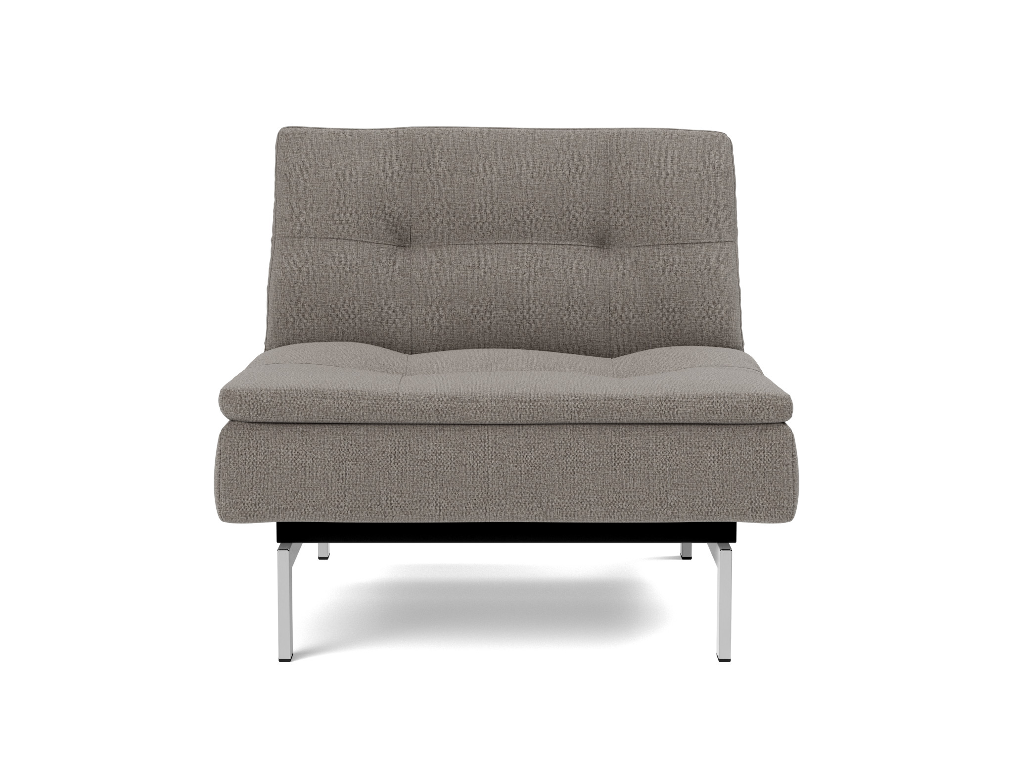Sessel Dublexo Flachgewebe Mixed Dance 521-Grey Beine Chrom