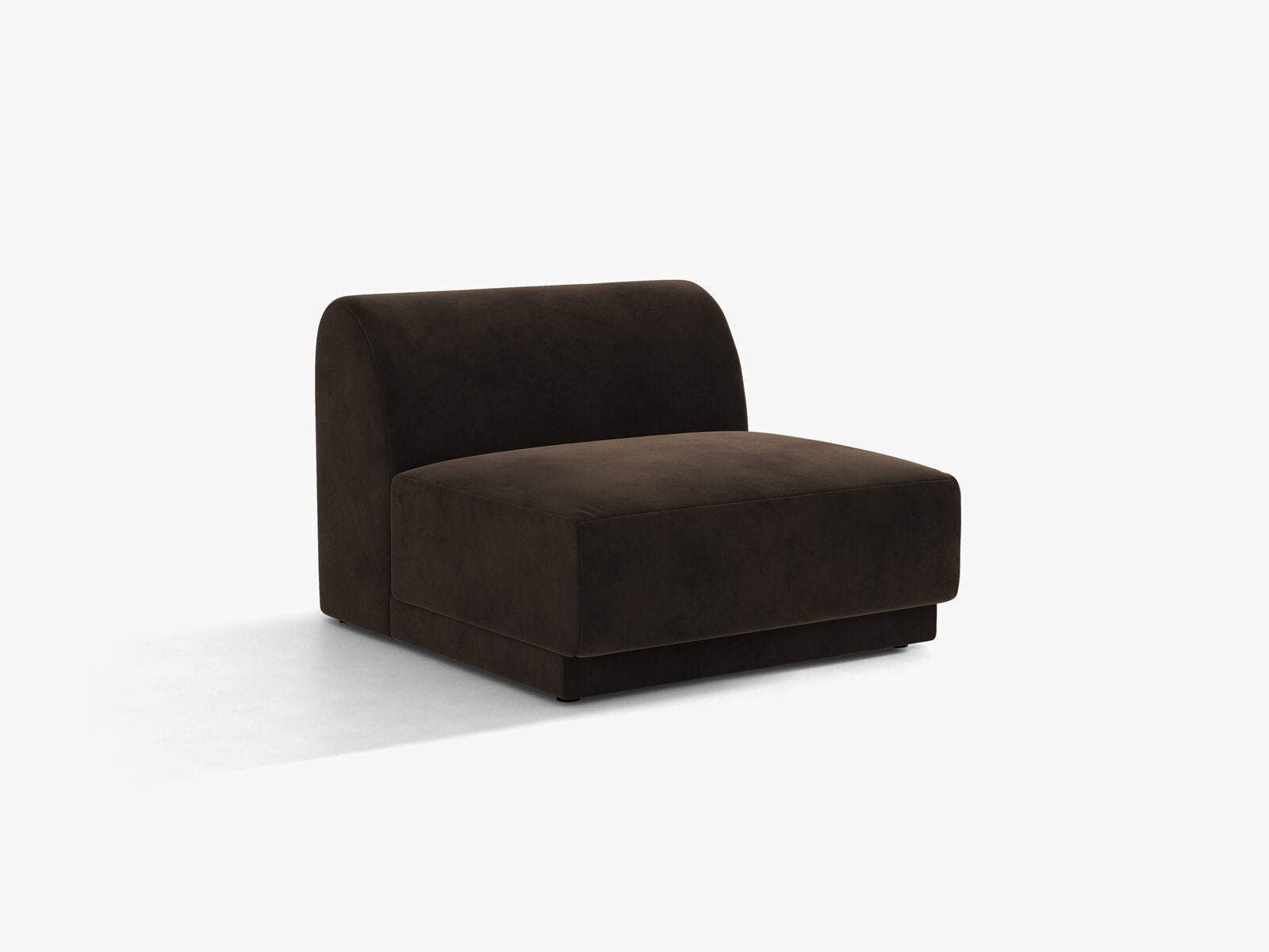 Micadoni Modul Armlos Miley Samt Bluvel Dunkelbraun