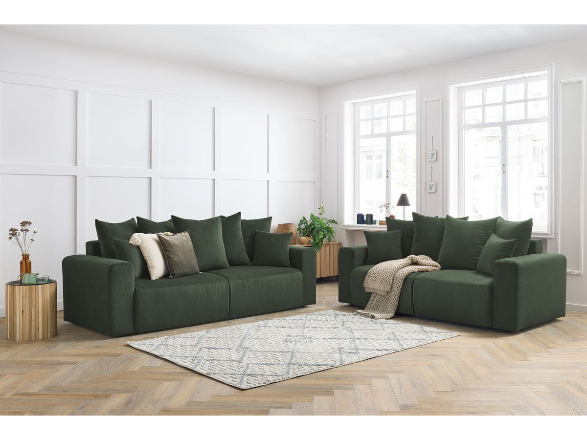 Bobochic Envy Sofa 5-Sitzer Cordsamt Grün