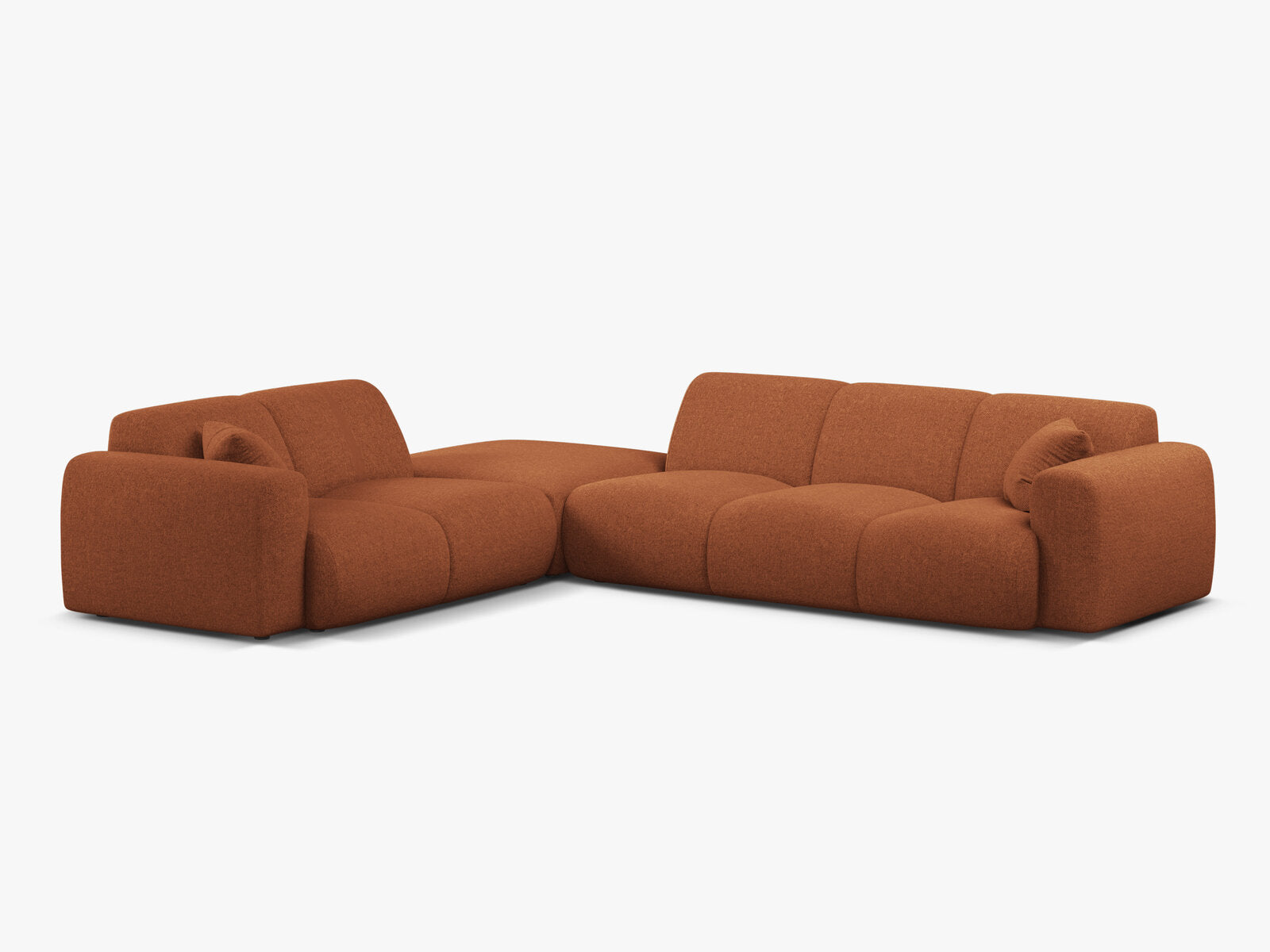 Micadoni Ecksofa Molino 6-Sitzer Links Chenille Eden Ziegel