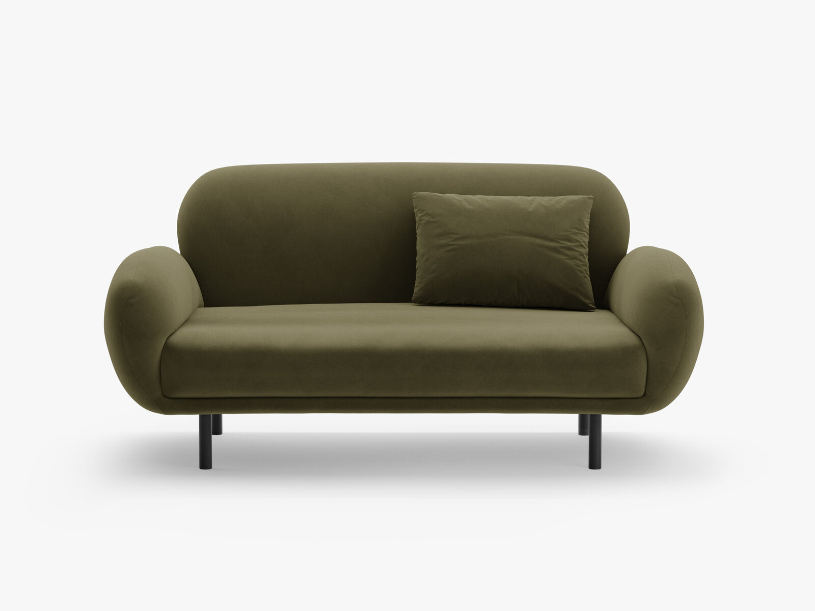 Micadoni Sofa Poppy 2-Sitzer Samt Casino Hellgrün