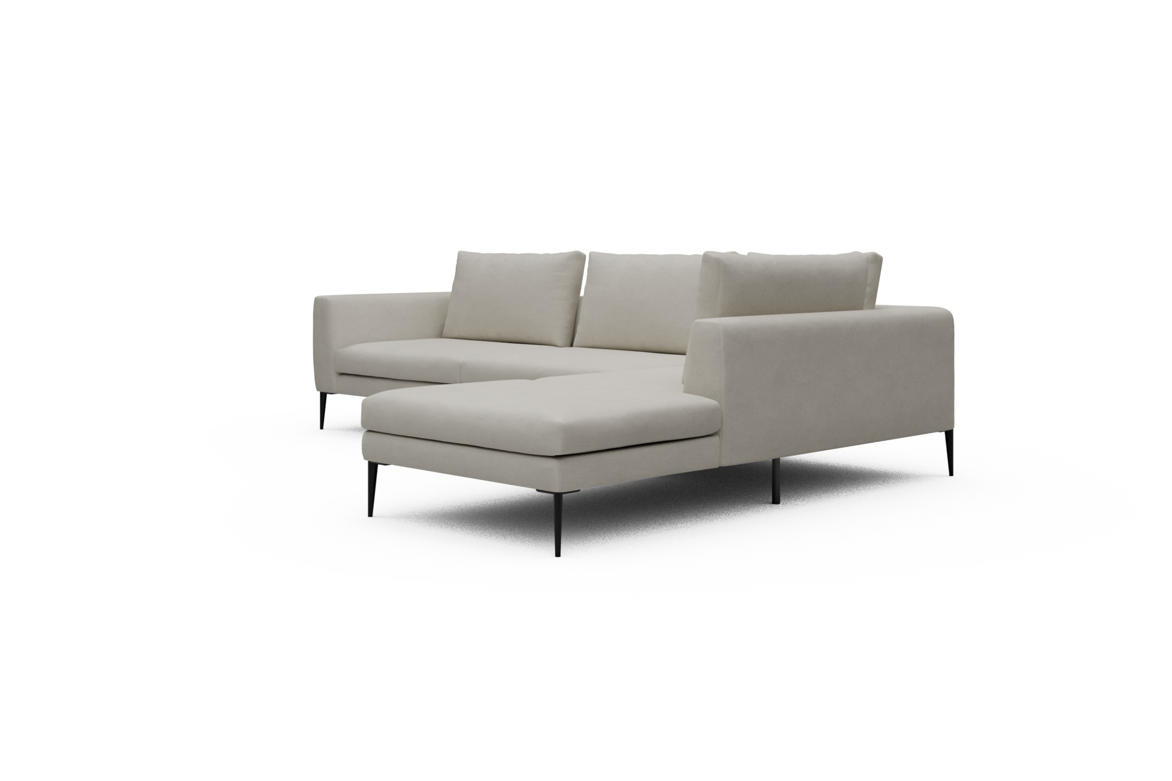 Ecksofa Paul Relax-Ecke links mit 3-Sitzer Denari-Clean-Beige