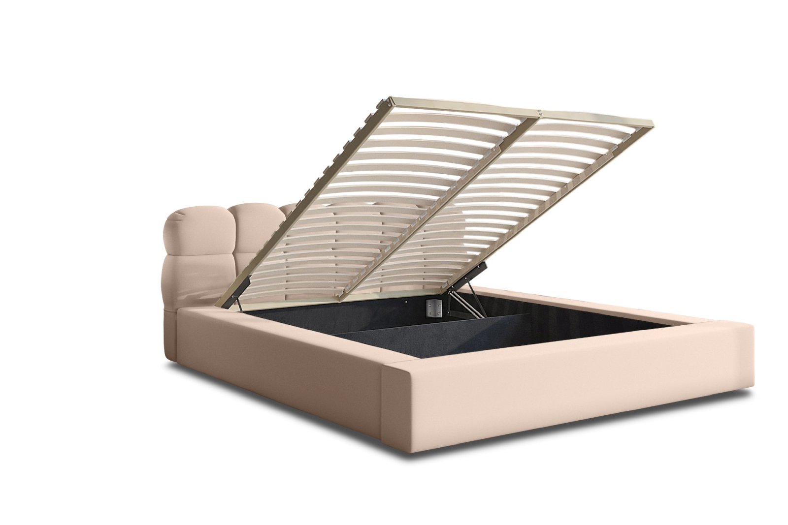 Polsterbett Vento-New Samtstoff 180x200 mit Holzrahmen Piano 03 Beige