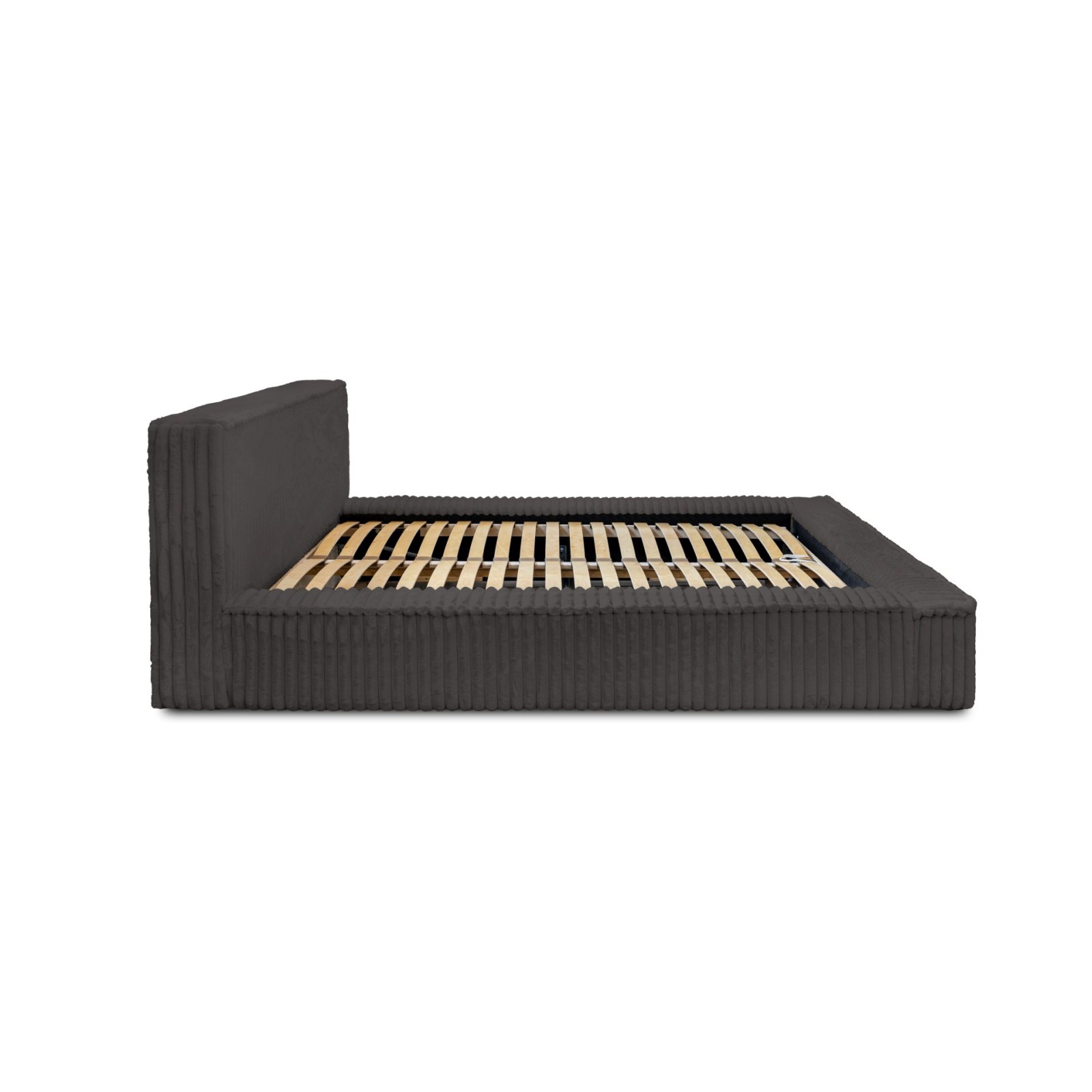 Polsterbett Lento Softcord mit Fellstruktur 180x200 mit Metallrahmen Vito 18
