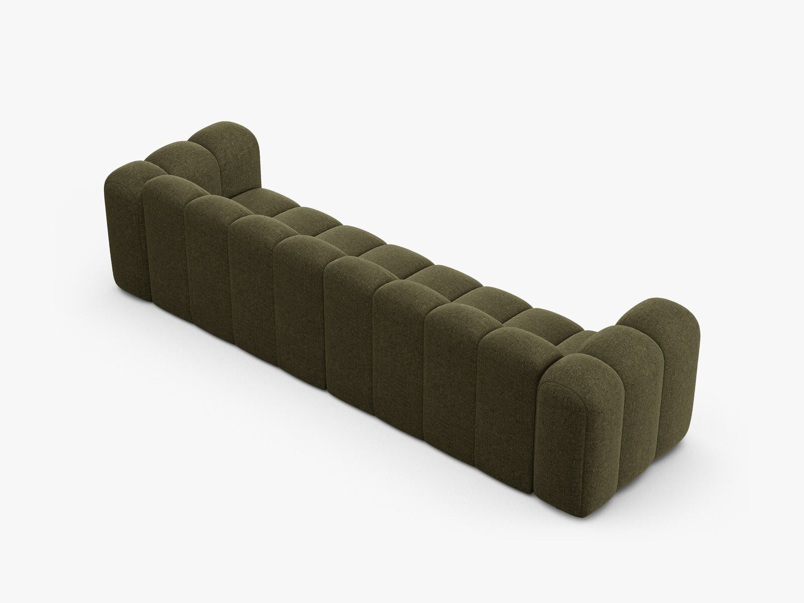 Micadoni Modulares Sofa Lupine 4-Sitzer Chenille Eden Grün