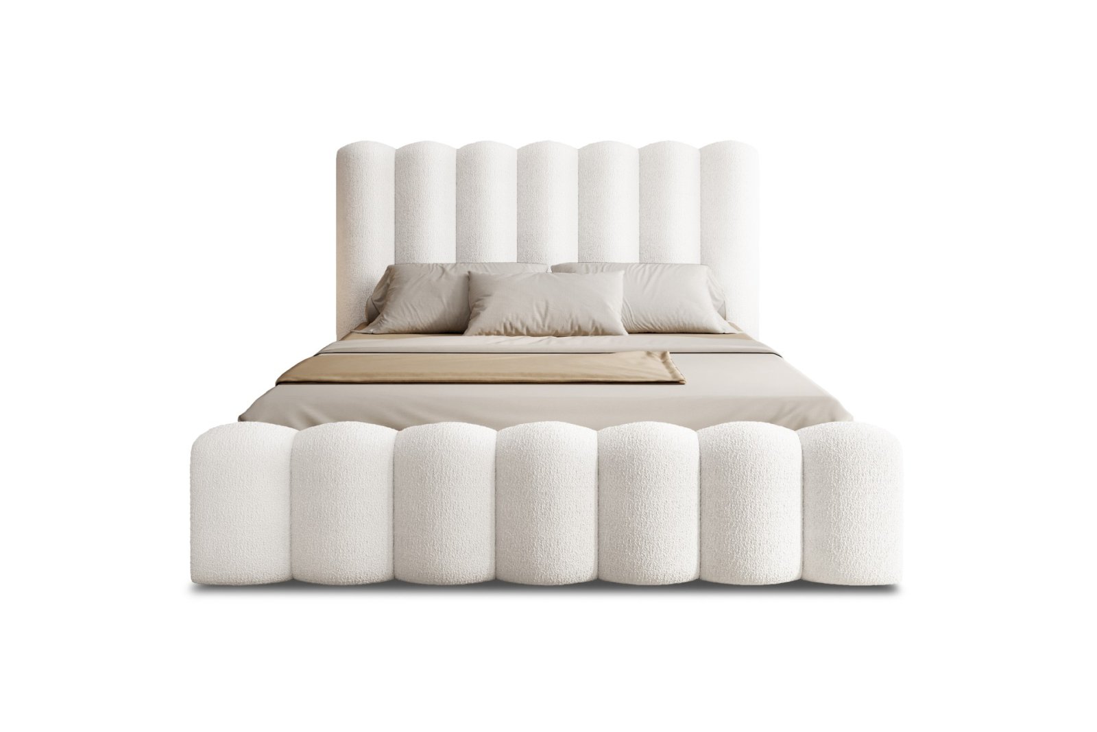 Polsterbett Laro Boucle 180x200 mit Holzrahmen Quelle 01