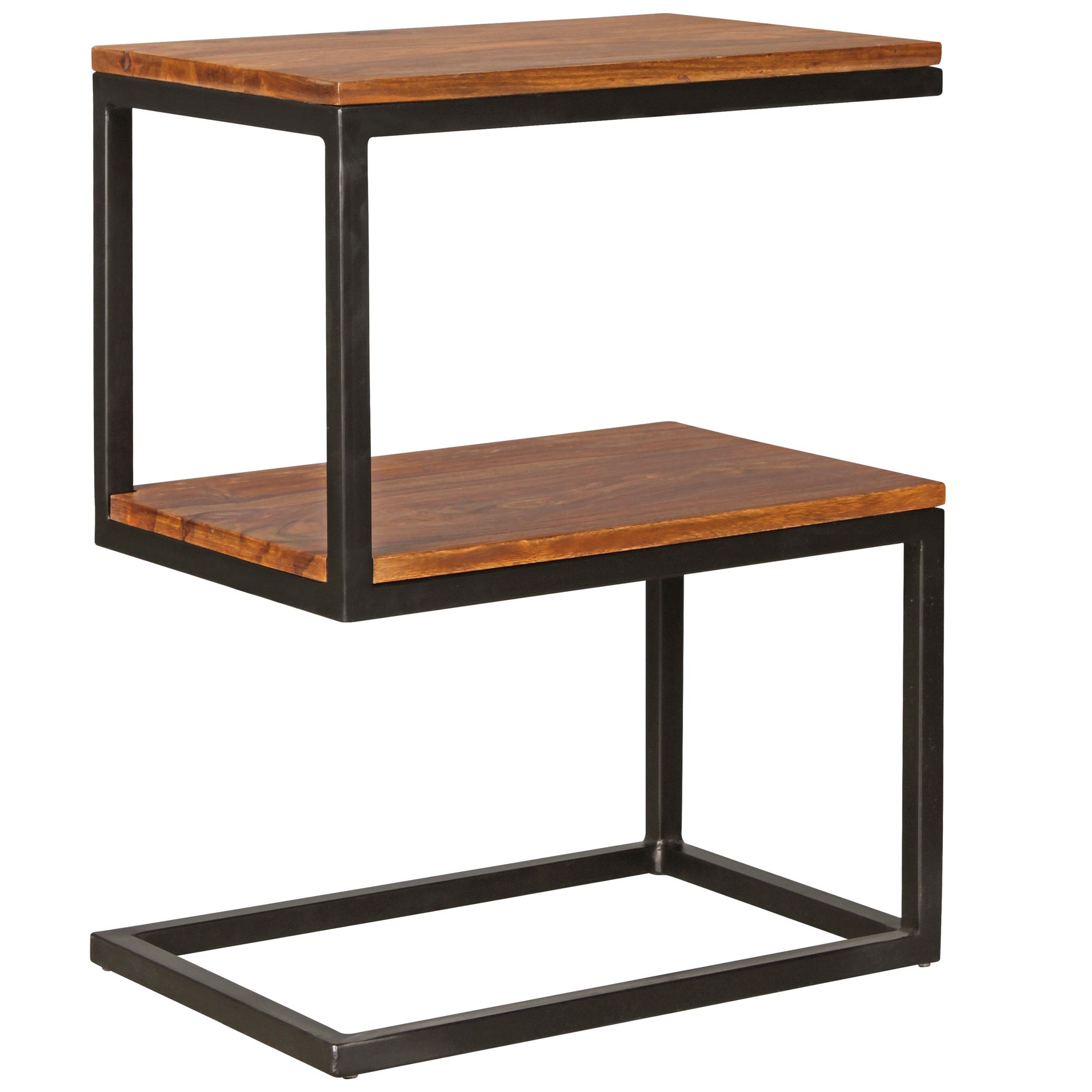 Beistelltisch Alden Massivholz Dunkelbraun 45 × 30 × 60 cm