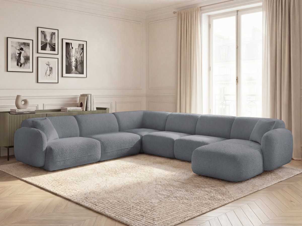 Bobochic Anda Wohnlandschaft Chenille Grau Ecke links