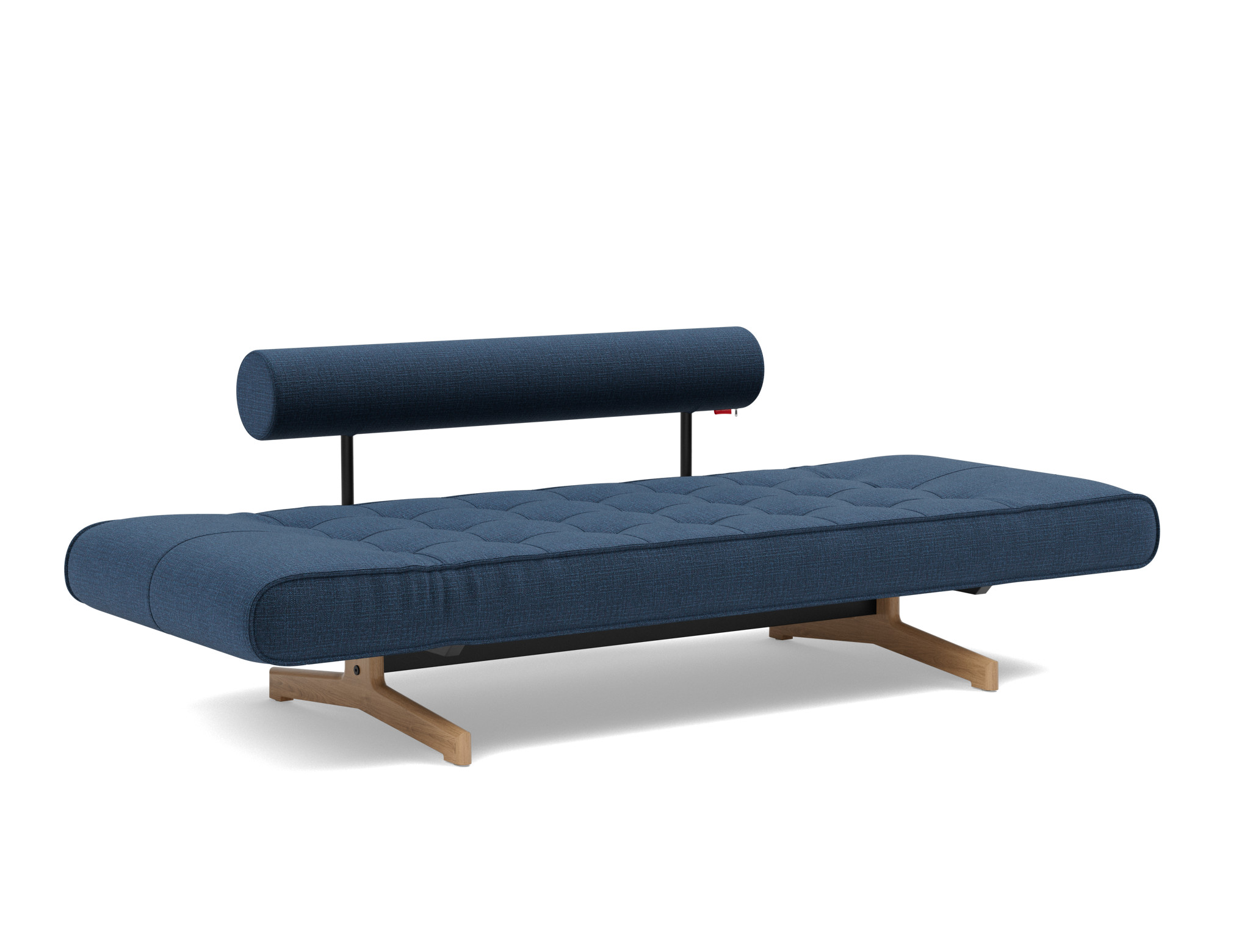 Tagesbett Ghia Chenille Esina 414-Indigo-Blue Beine Eiche
