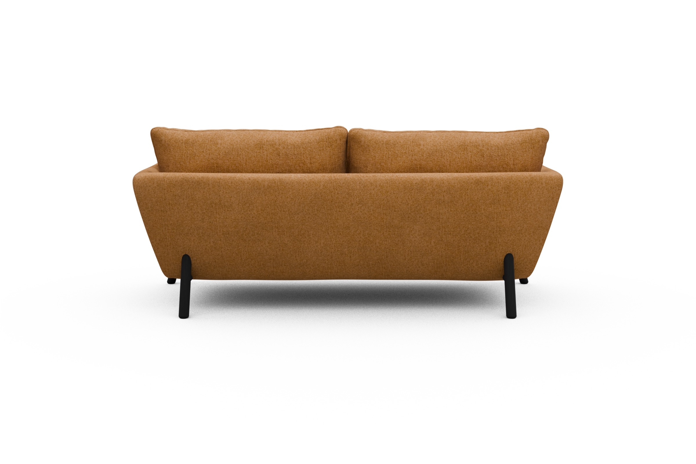 Sofa Emil 2-Sitzer Beinfarbe Eiche Schwarz Casone-Warm-Yellow
