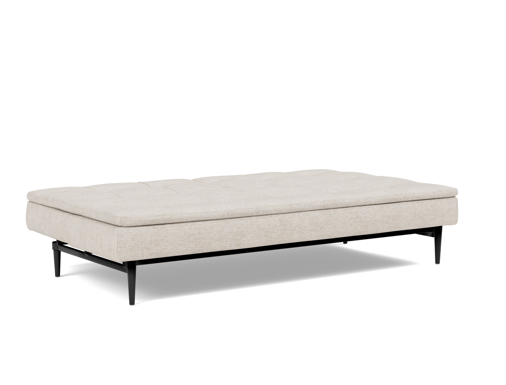 Schlafsofa Dublexo Chenille Yuveno 470-Natural Beine Styletto Eiche schwarz