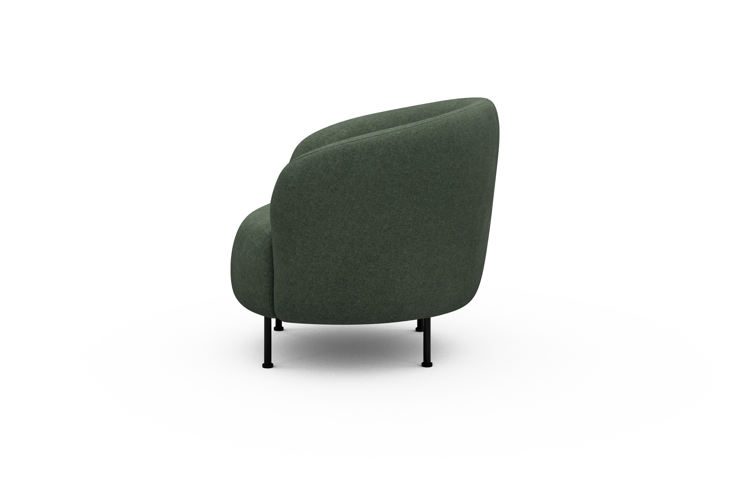 Sessel Ronda Metallbeine Schwarz Casone-Forest-Green